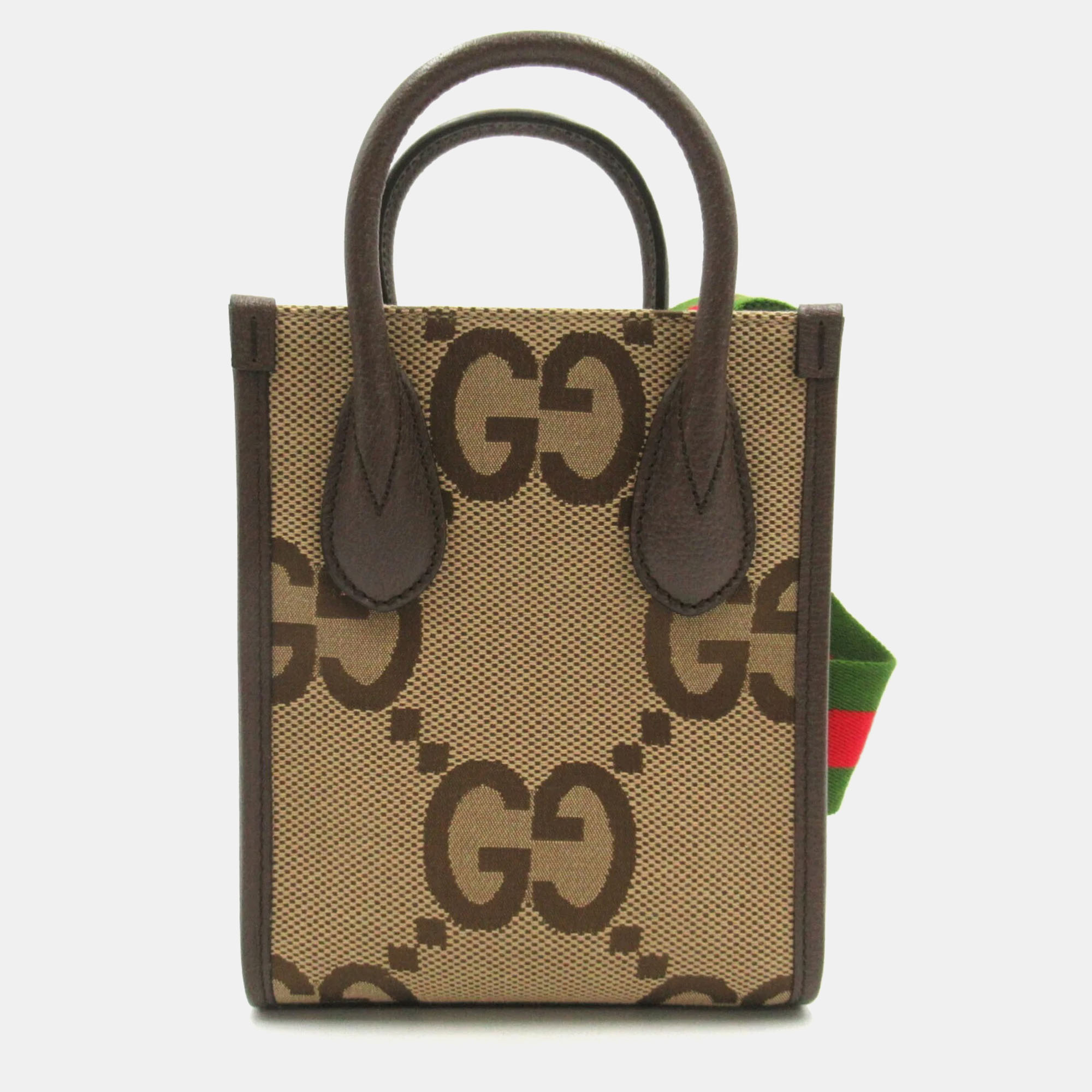 Gucci Brown Canvas Jumbo GG Shoulder Bag