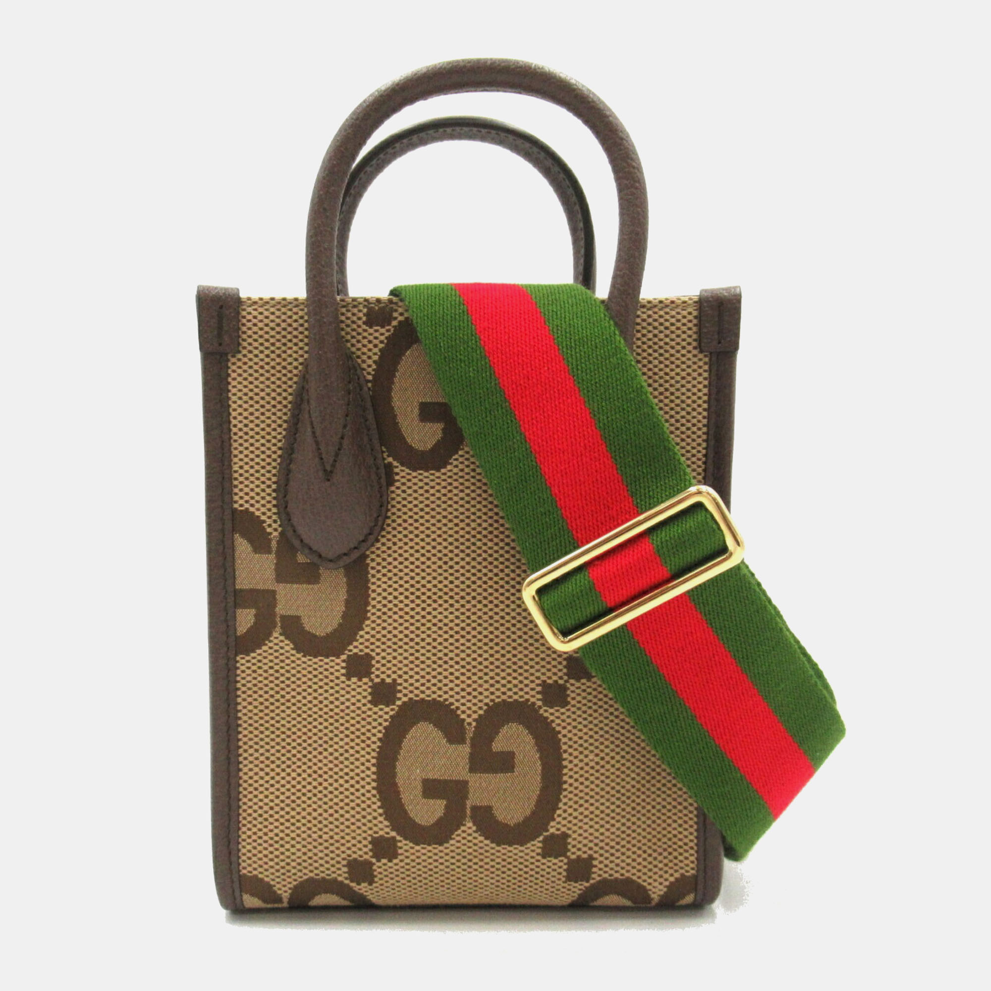 Gucci Brown Canvas Jumbo GG Shoulder Bag