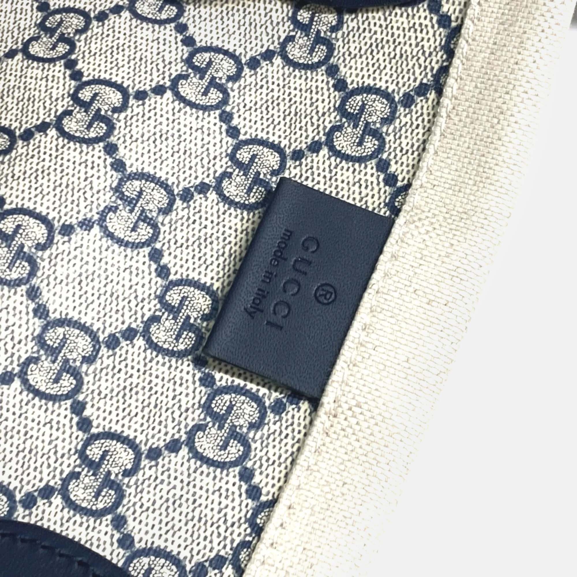 Gucci Beige X Black Dark Navy Tote Bag