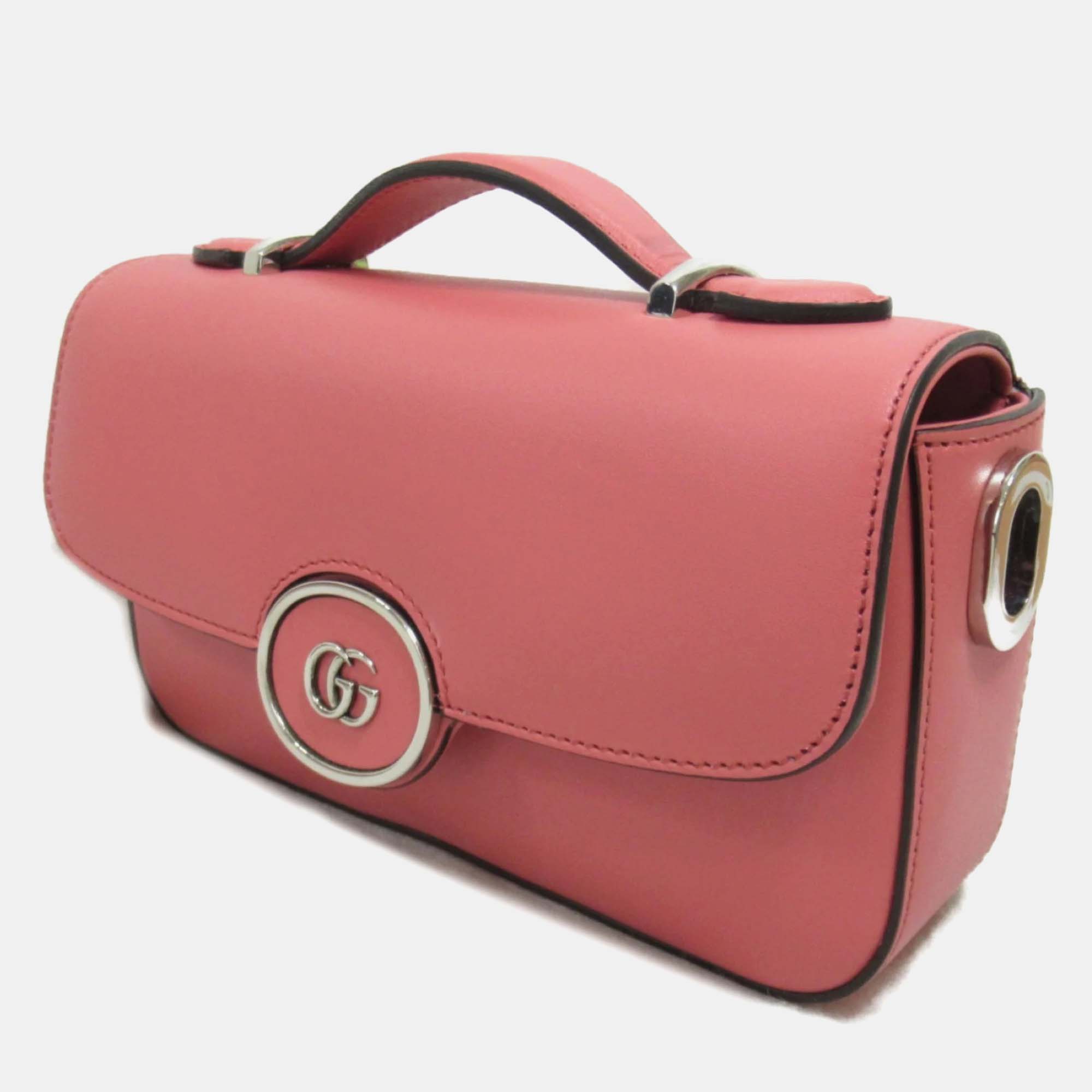 Gucci Pink Leather Mini Shoulder Bag