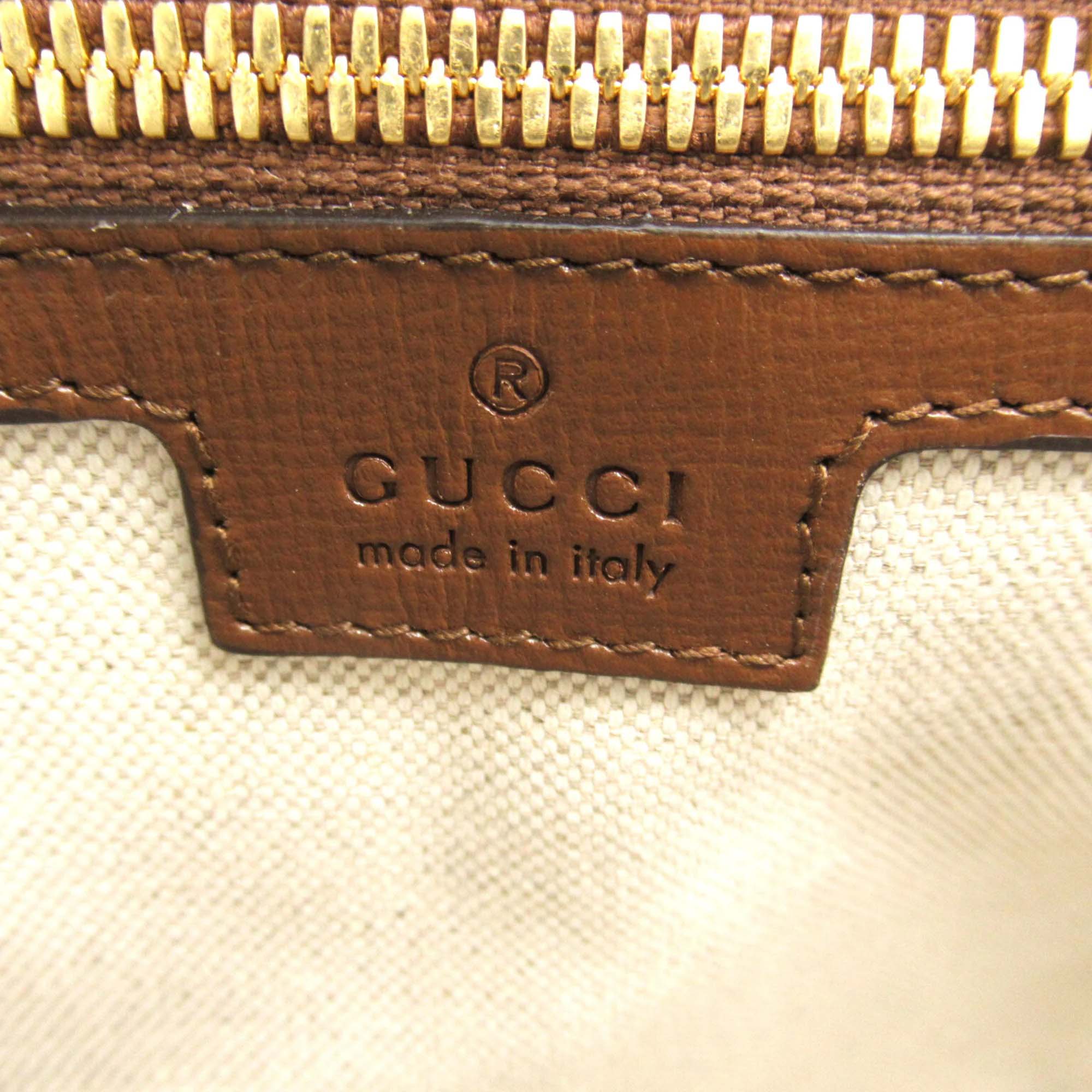 Gucci Brown PVC Coated Canvas GG Supreme Interlocking Bag