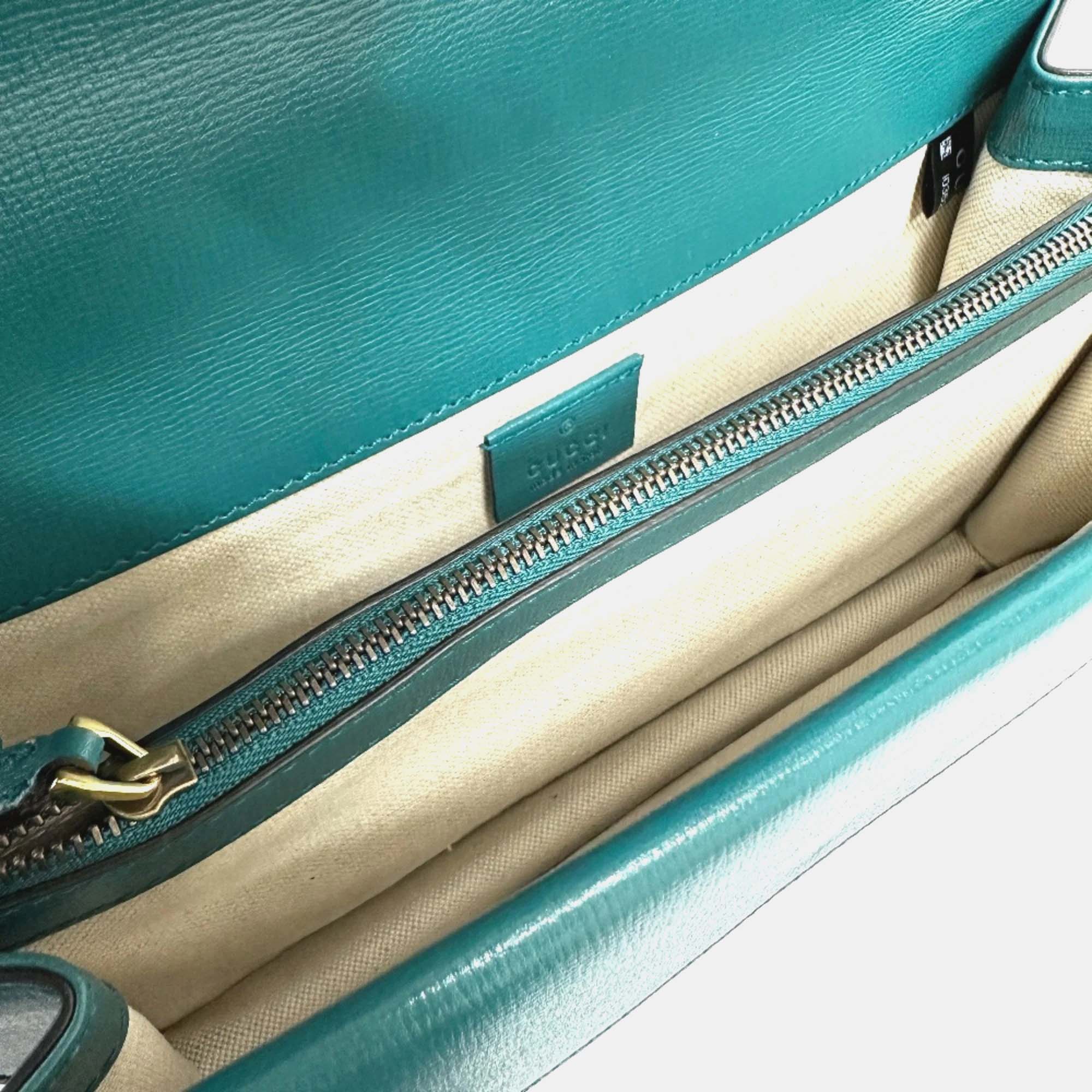 Gucci Blue Green Bicolor Chain Shoulder Bag