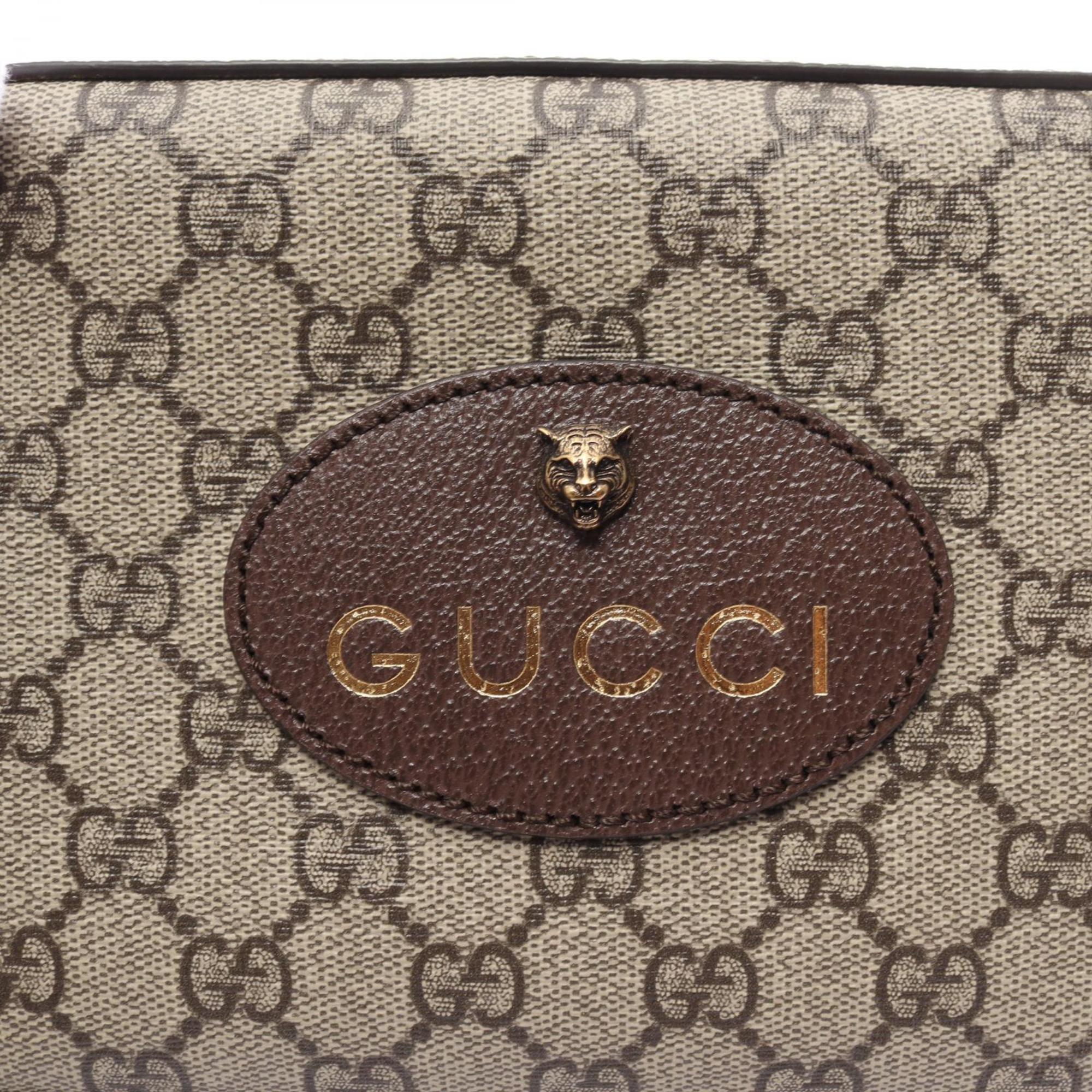 Gucci Beige Brown Multicolor Coated Canvas Leather 100 GG Kaleidoscope Shoulder Bag