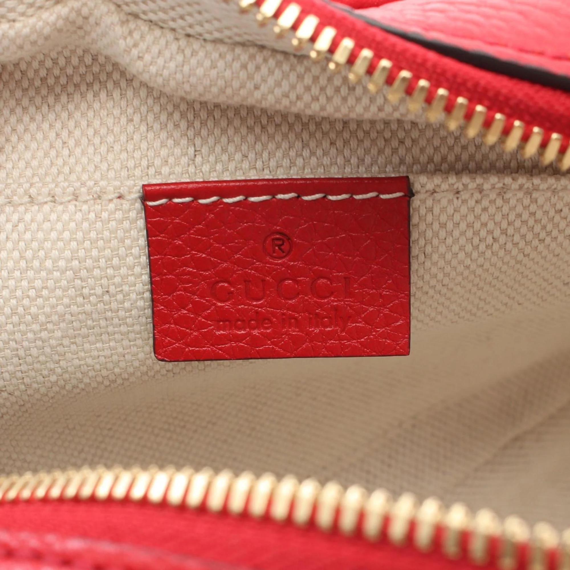 Gucci Red Leather Soho Disco Bag