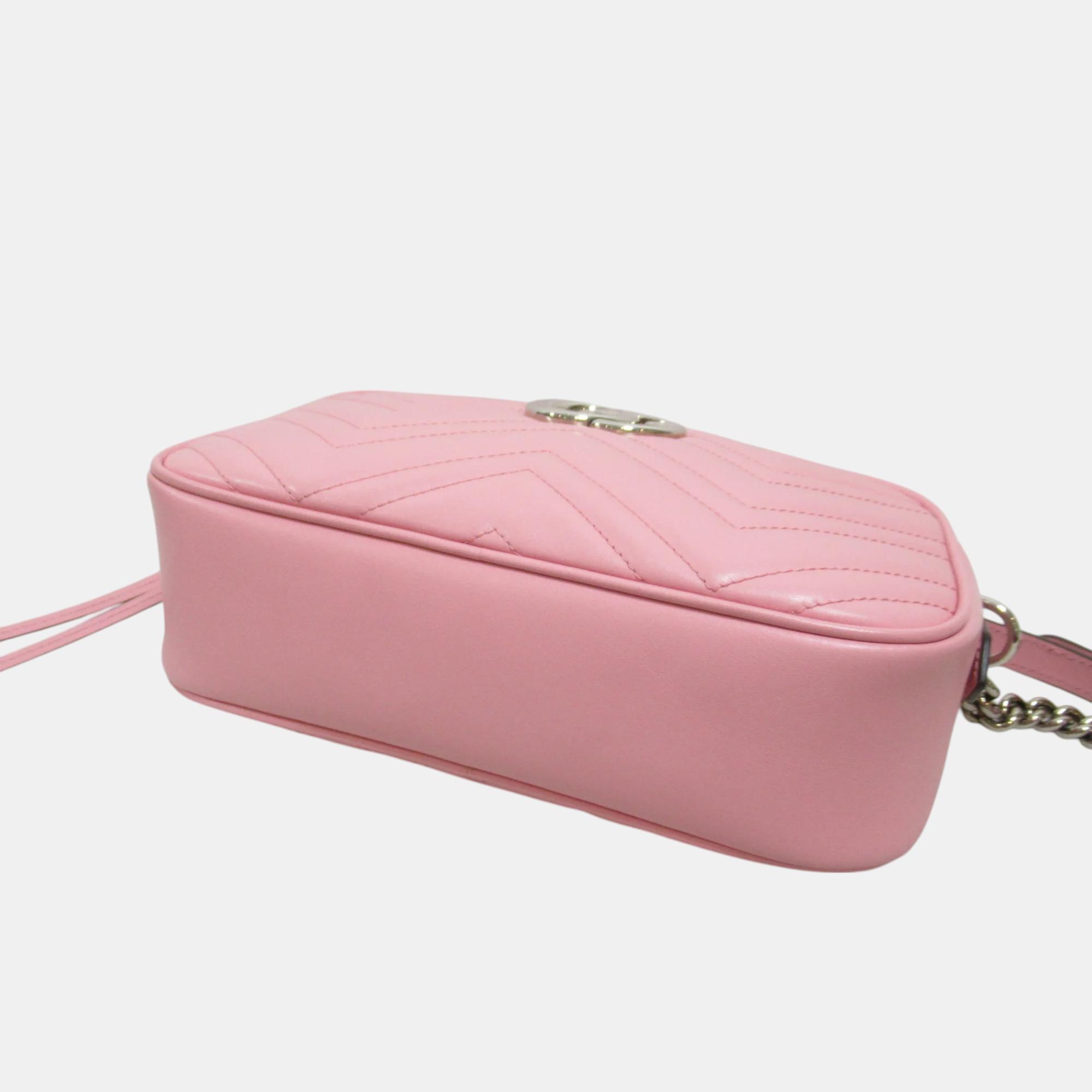 Gucci Pink Leather Shoulder Bag