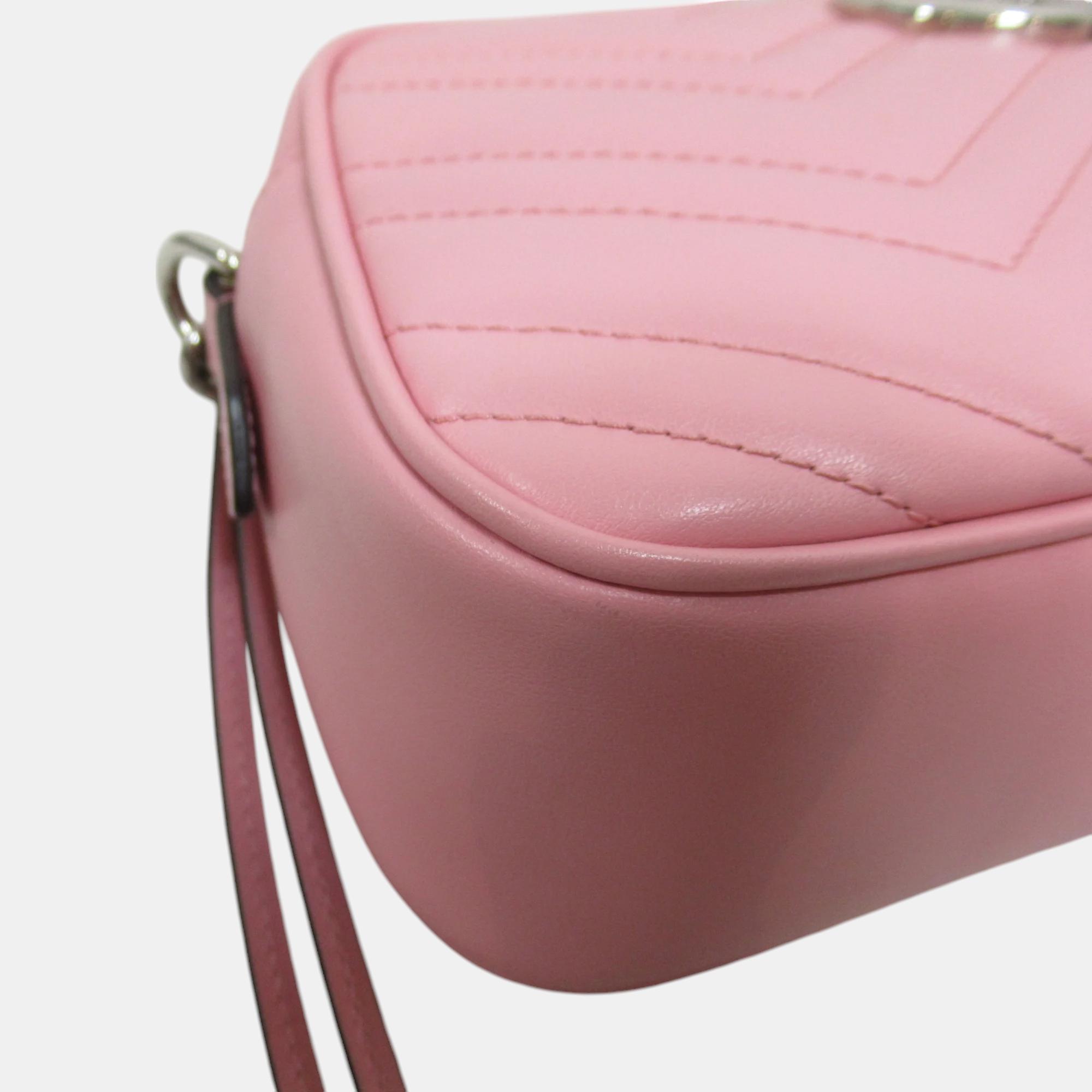 Gucci Pink Leather Shoulder Bag