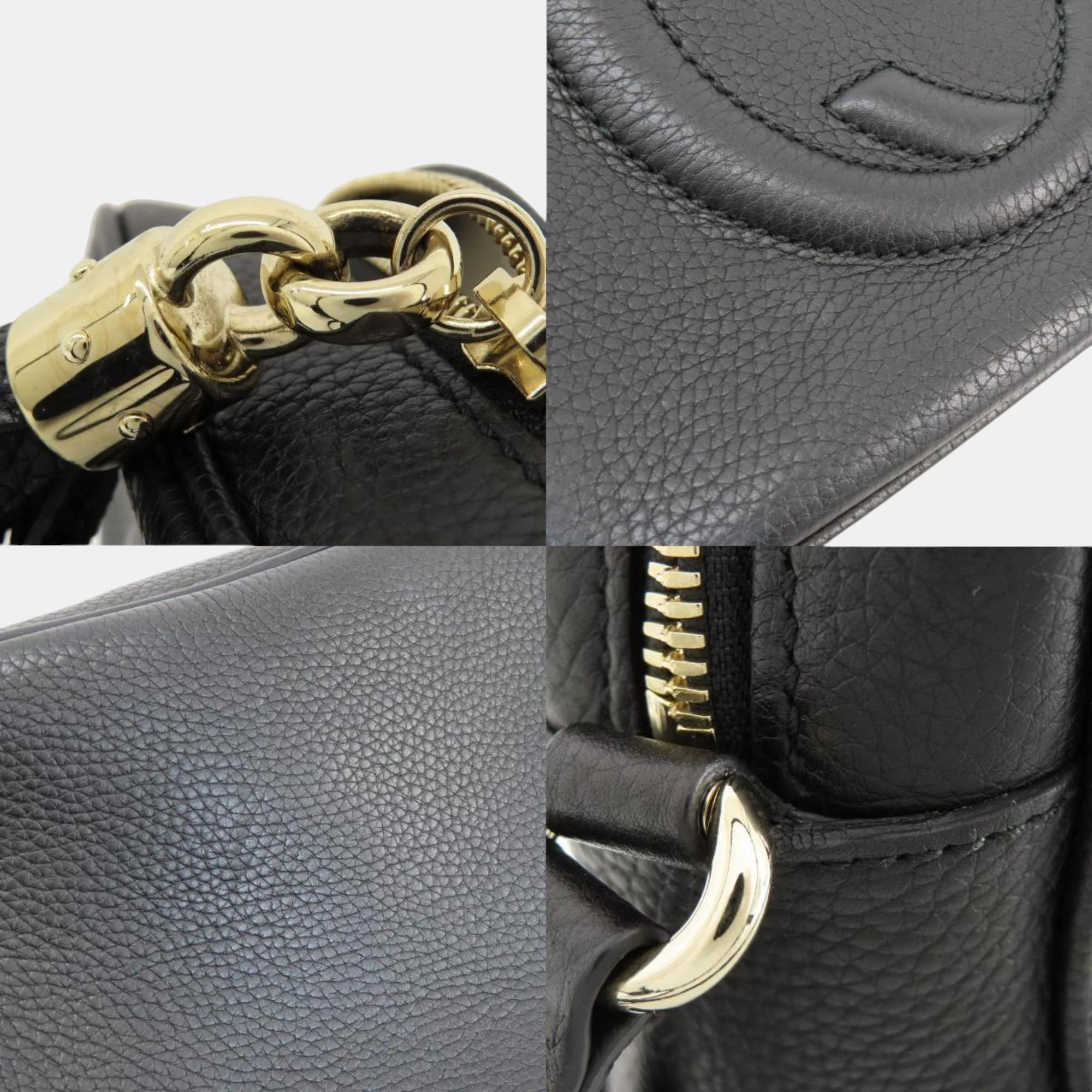 Gucci Leather Soho Interlocking G Shoulder Bag