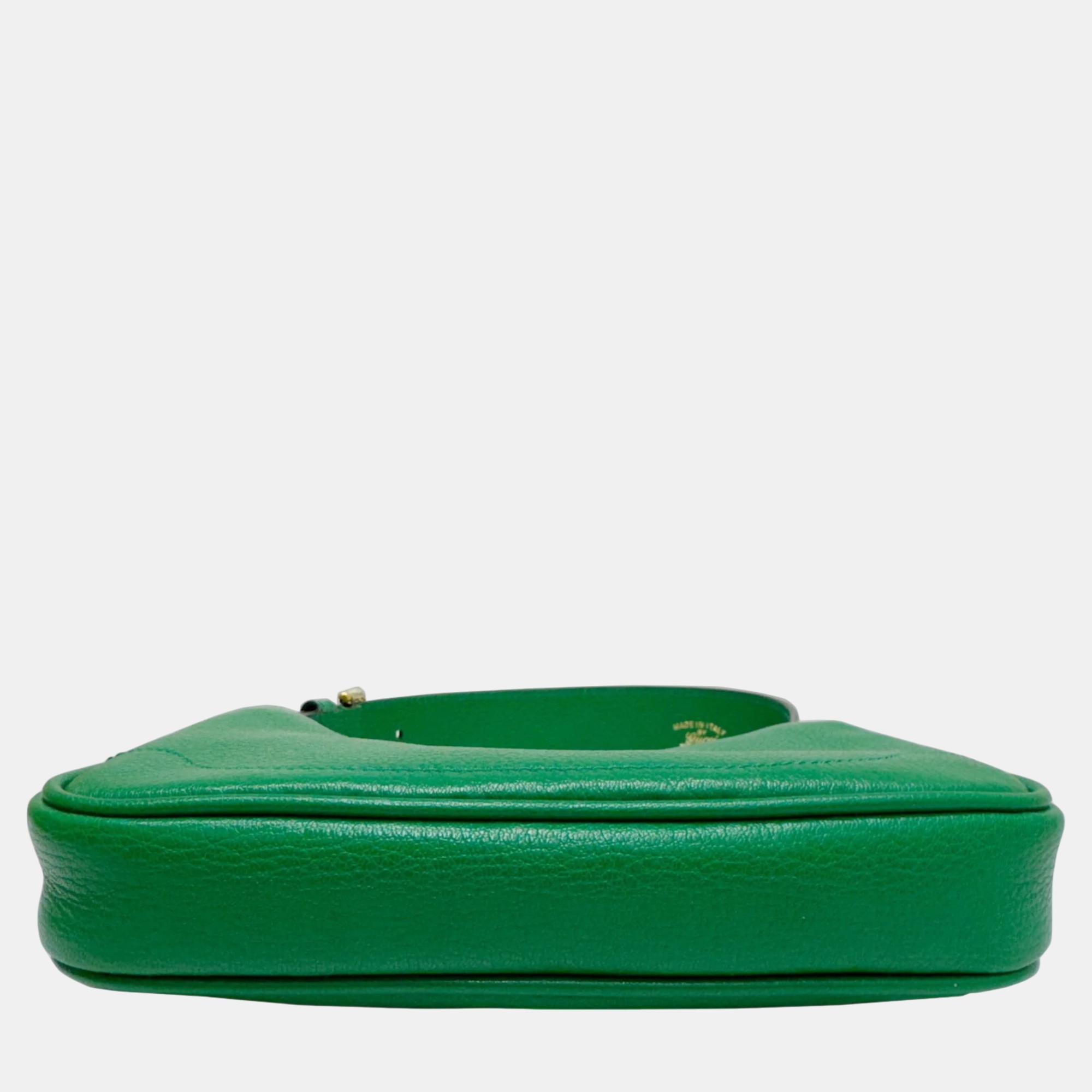 Gucci Green Soft Leather Shoulder Bag