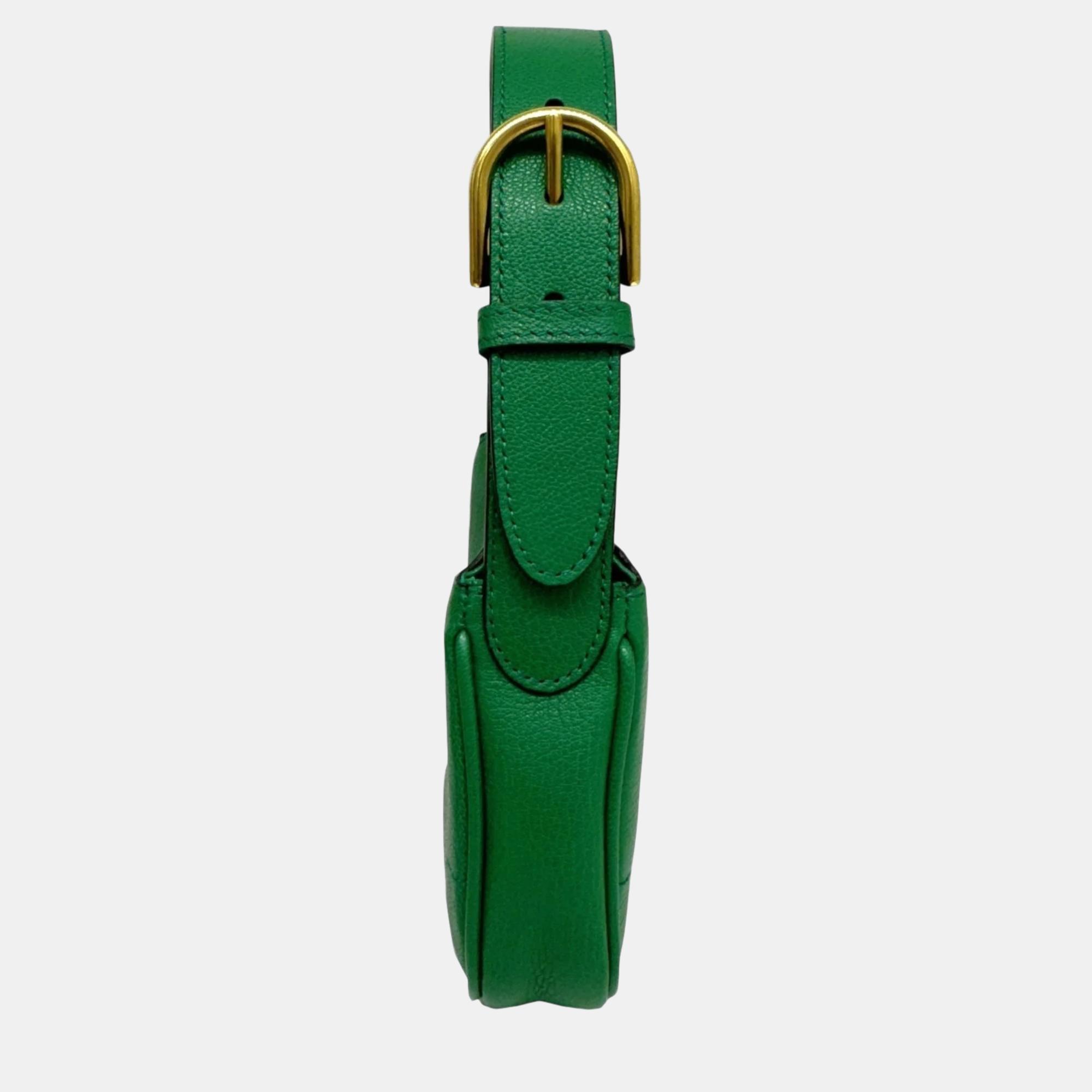 Gucci Green Soft Leather Shoulder Bag