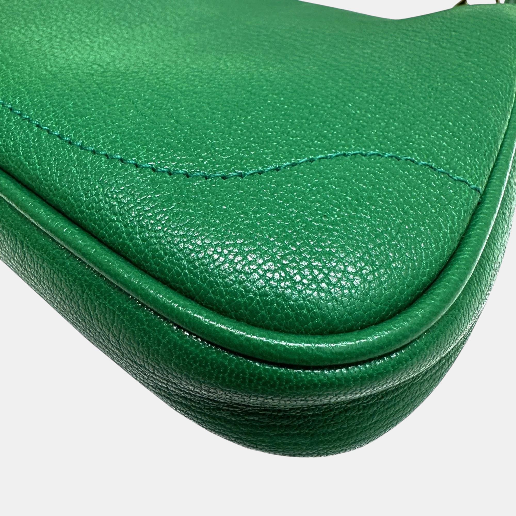 Gucci Green Soft Leather Shoulder Bag