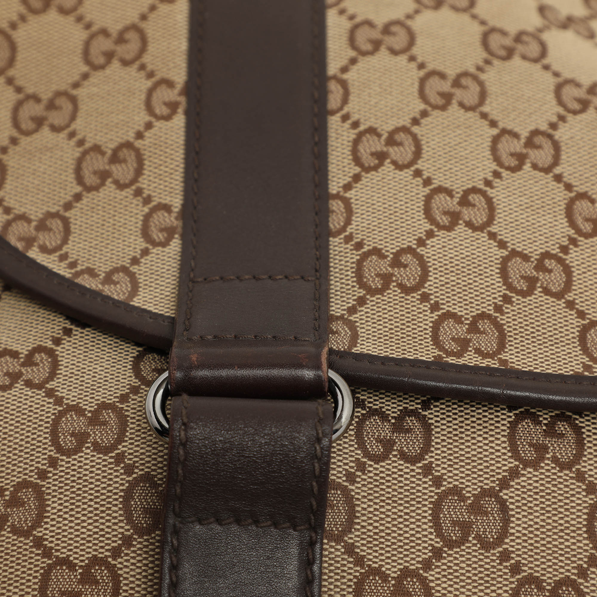 Gucci Beige/Ebony GG Canvas Messenger Bag