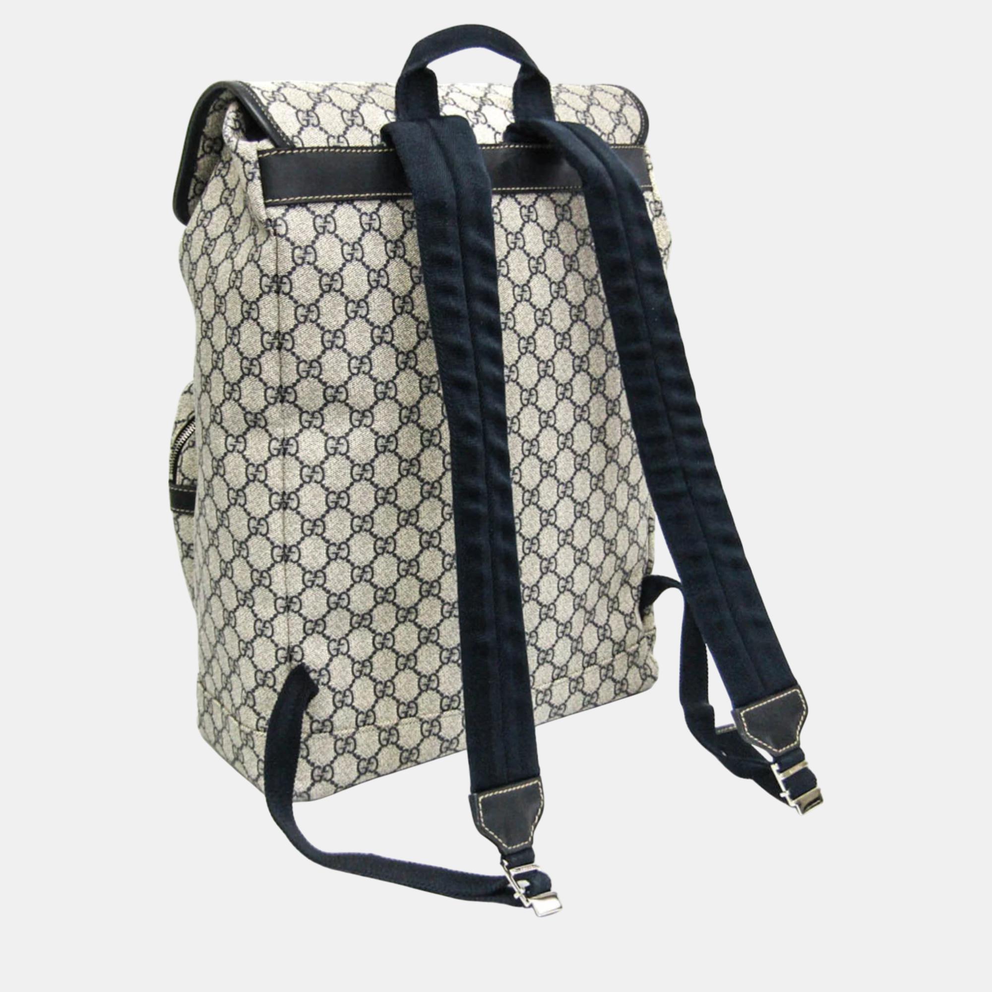 Gucci GG Supreme Beige Navy GG Supreme Backpack