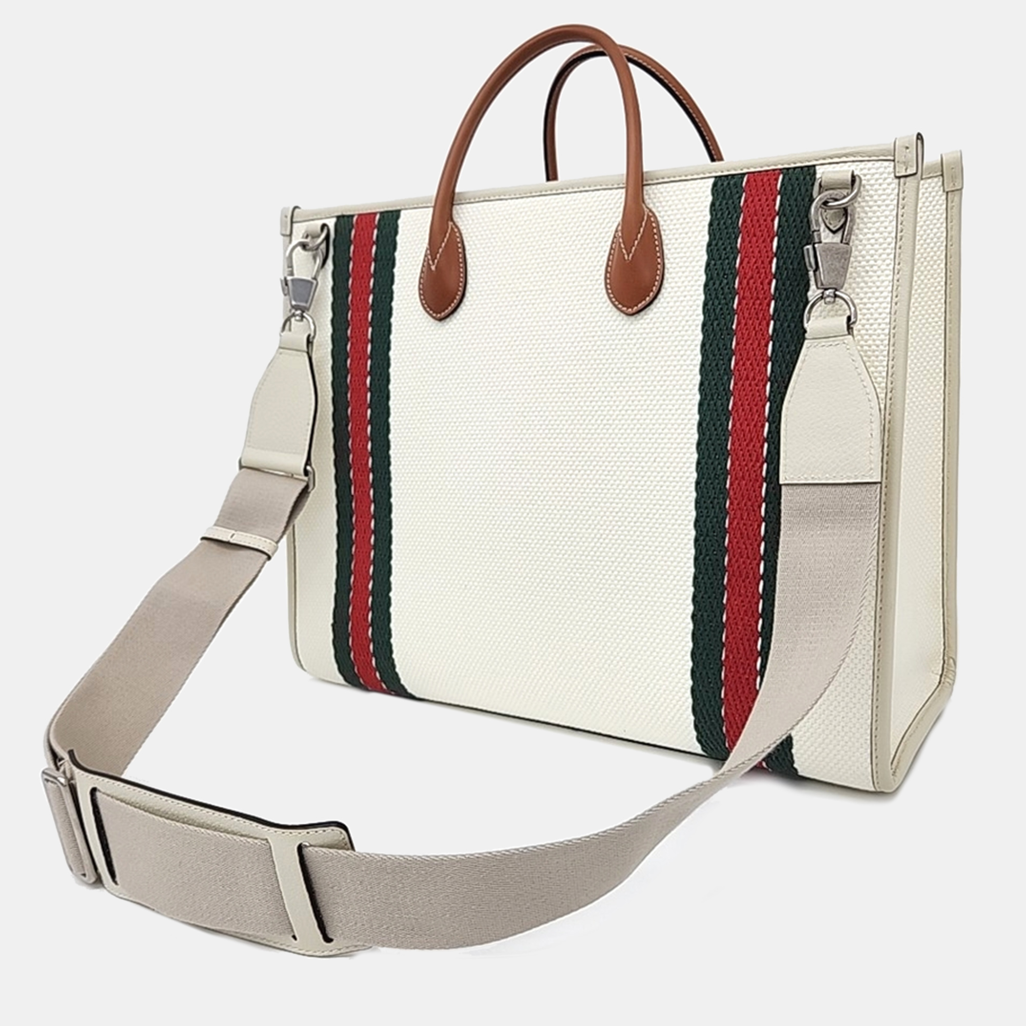 Gucci Interlocking Canvas Tote And Shoulder Bag