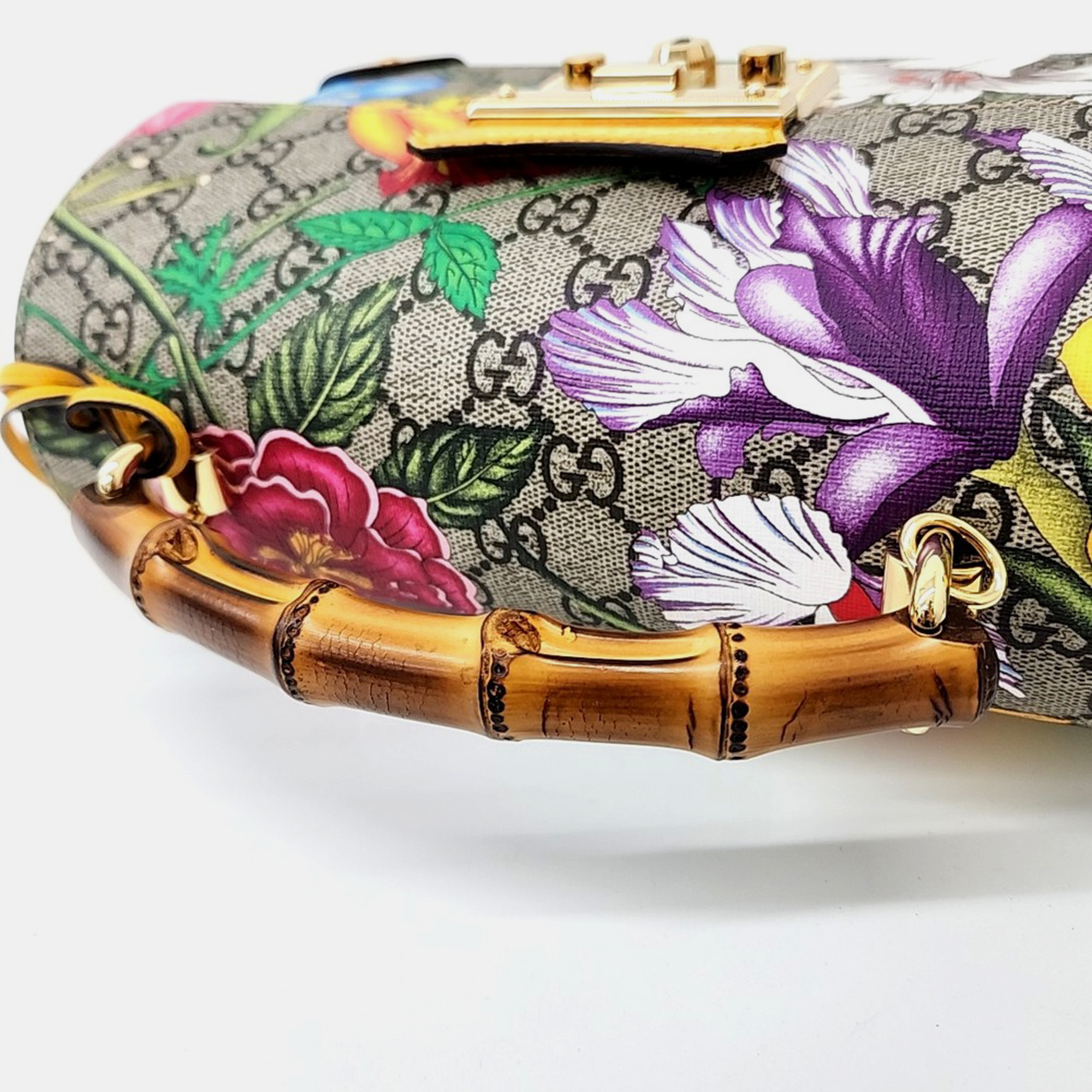 Gucci Flora Small Bamboo Shoulder Bag