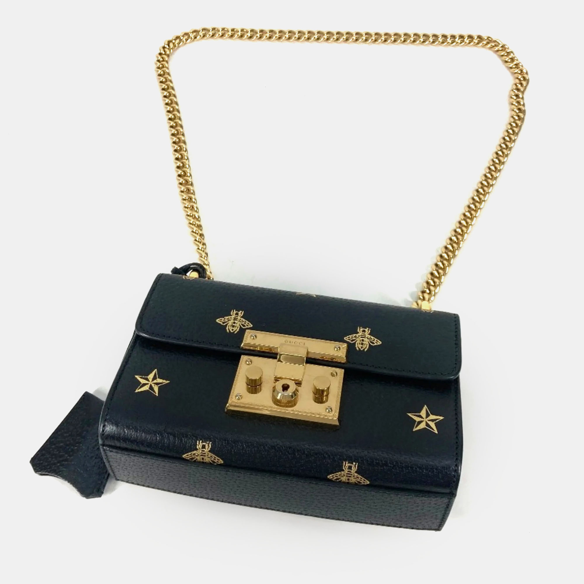 Gucci Black Gold Crossbody Bag