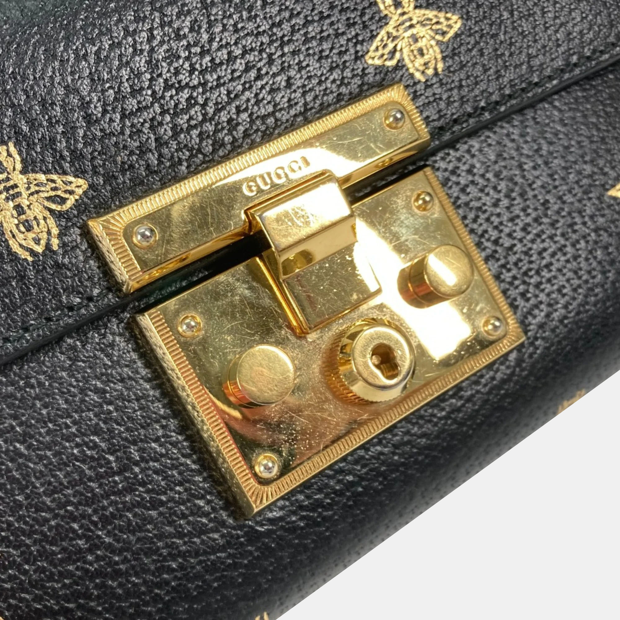 Gucci Black Gold Crossbody Bag