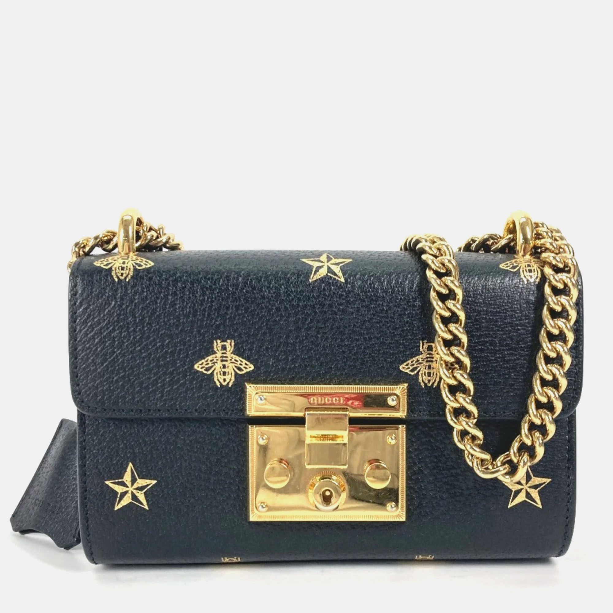 Gucci Black Gold Crossbody Bag