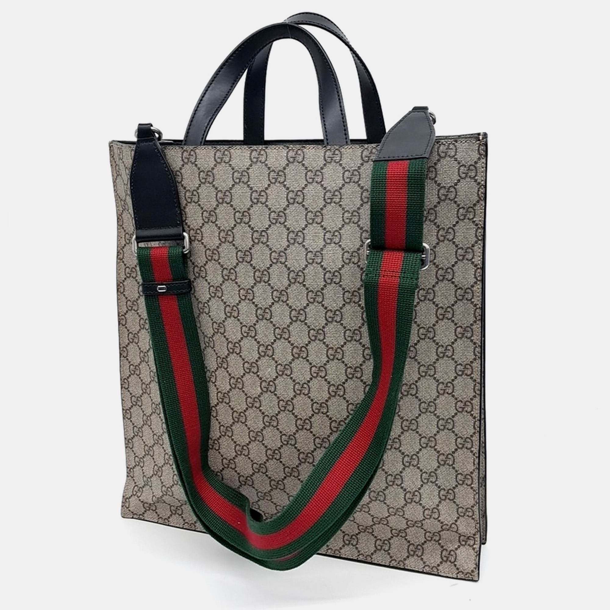 Gucci Supreme PVC Tote And Shoulder Bag