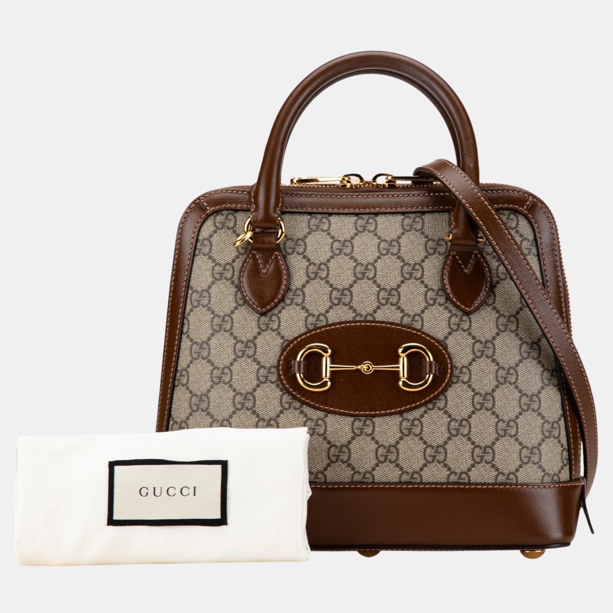 Gucci Small GG Supreme Horsebit 1955 Satchel