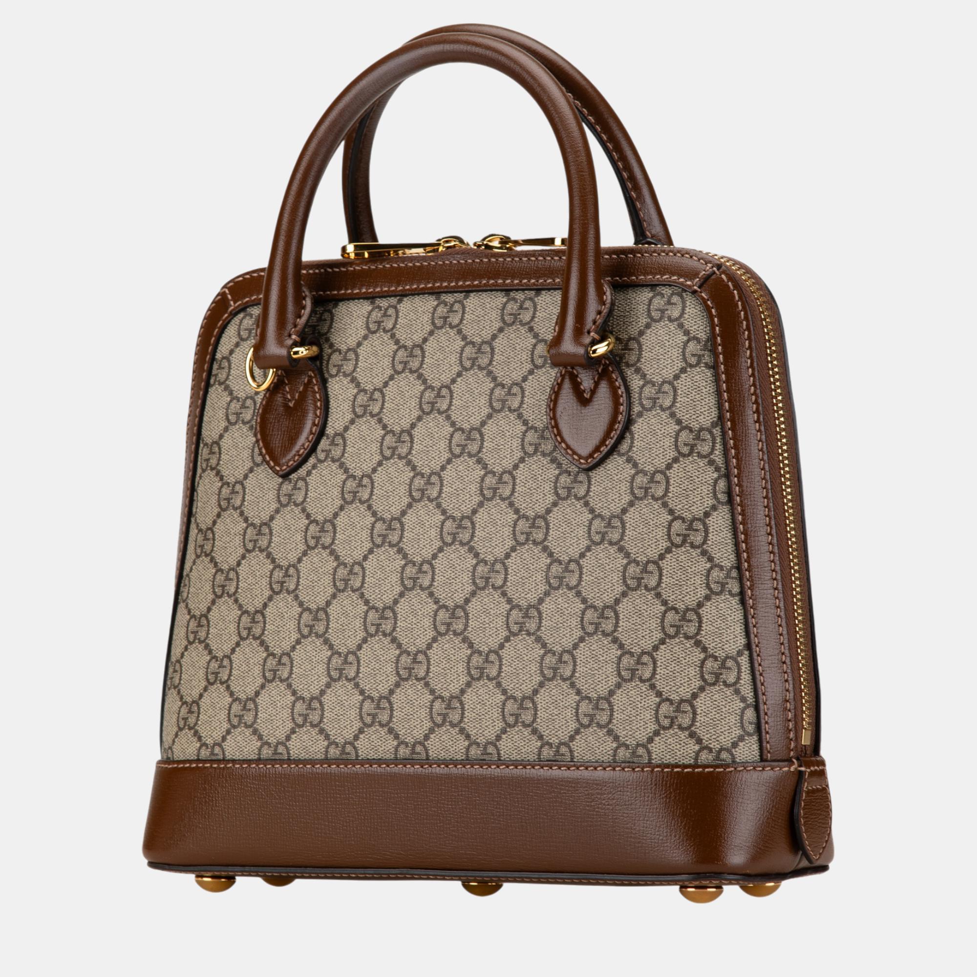 Gucci Small GG Supreme Horsebit 1955 Satchel