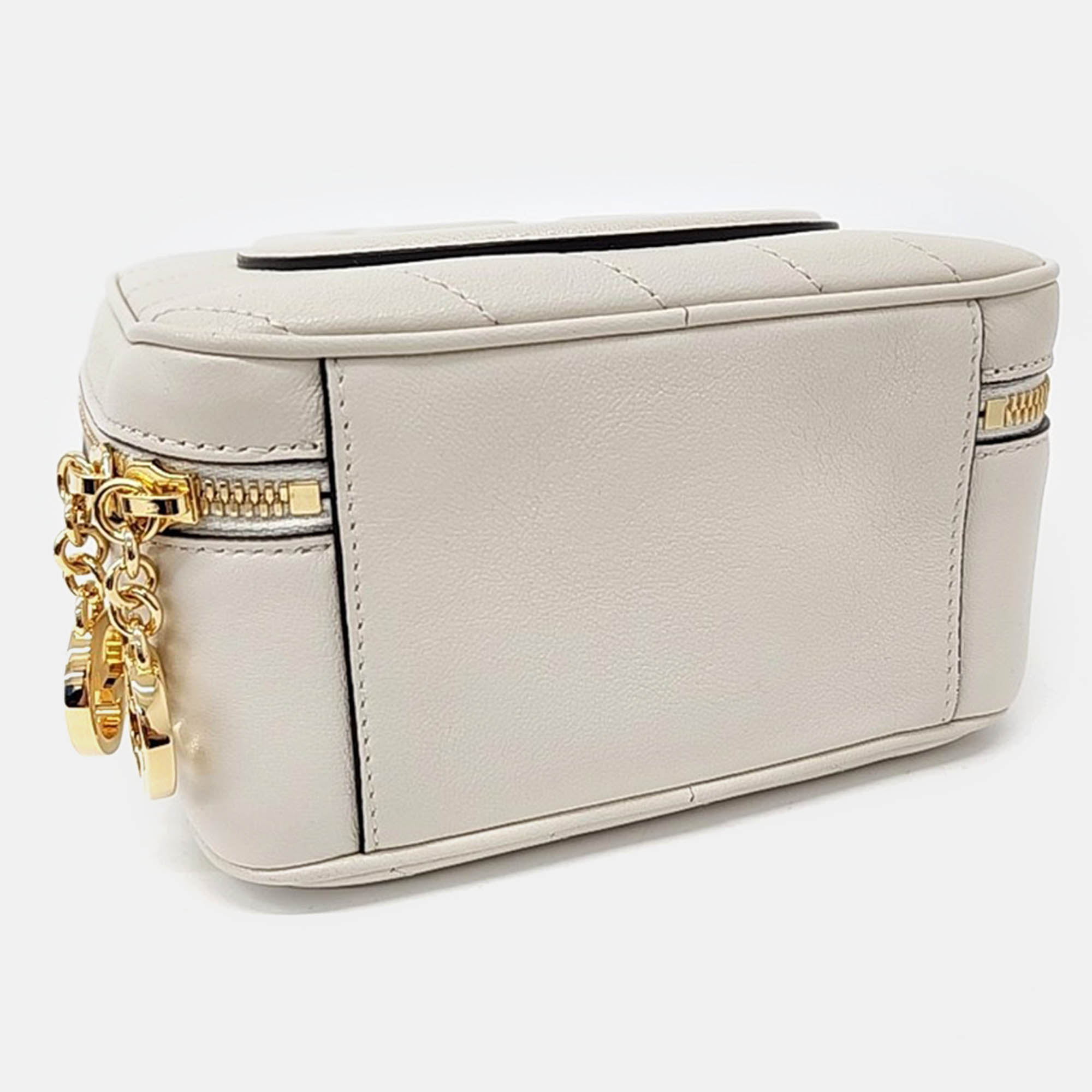 Gucci White Leather Blondie Top Handle Bag