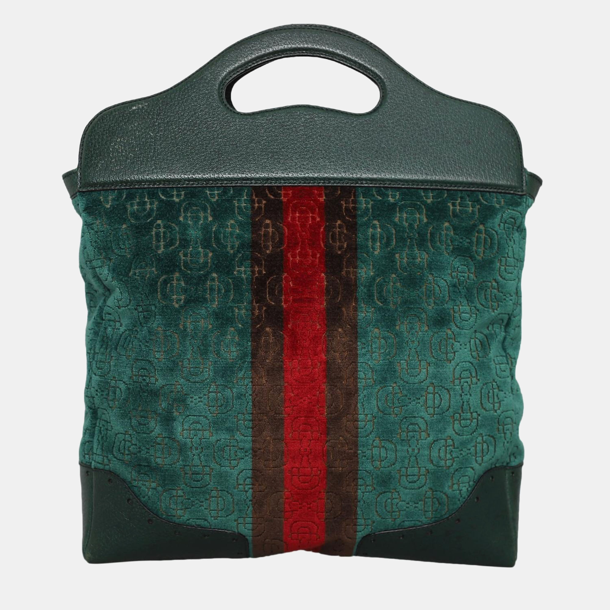 Gucci Velvet Horsebit Shopper Bag