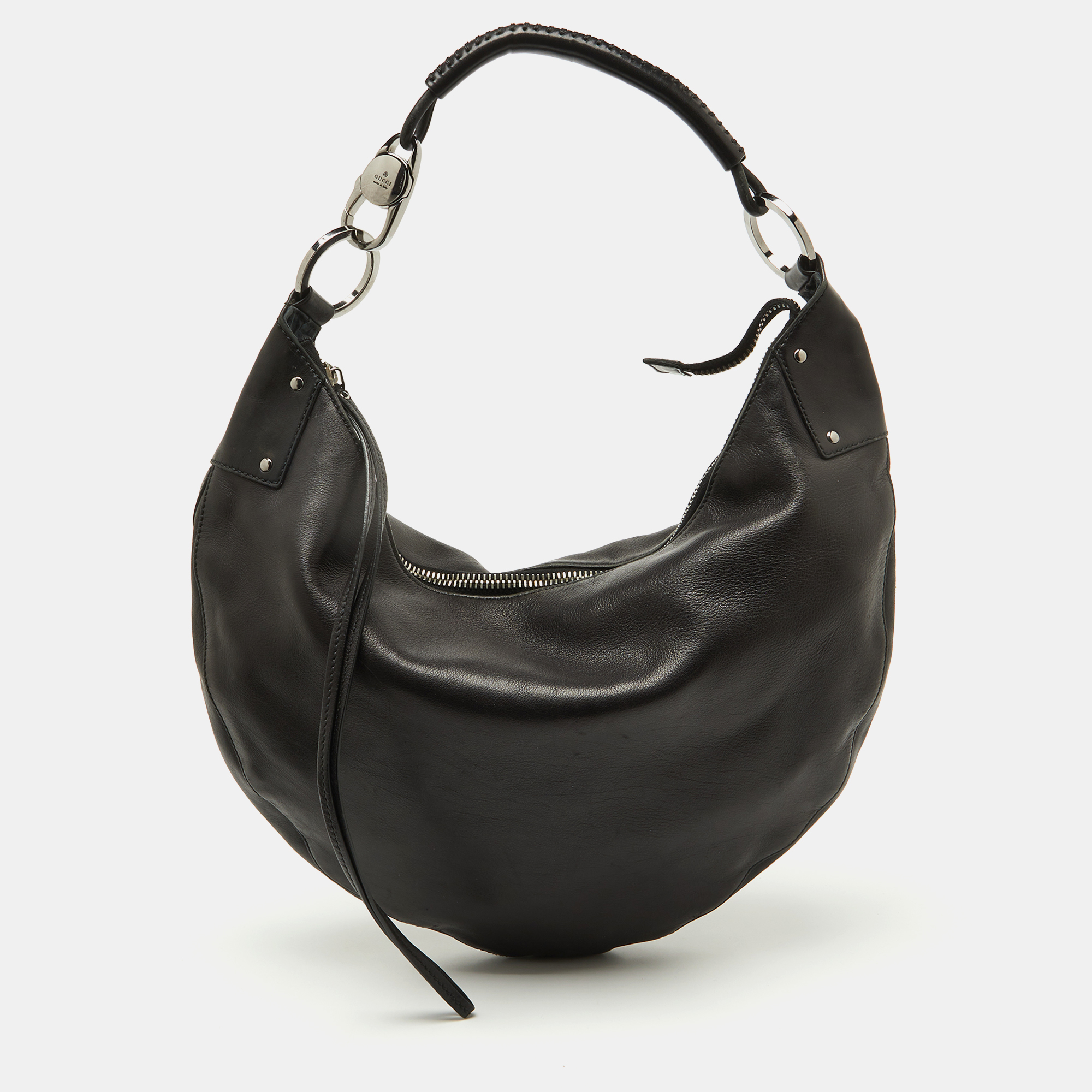 Gucci Black Leather Hobo