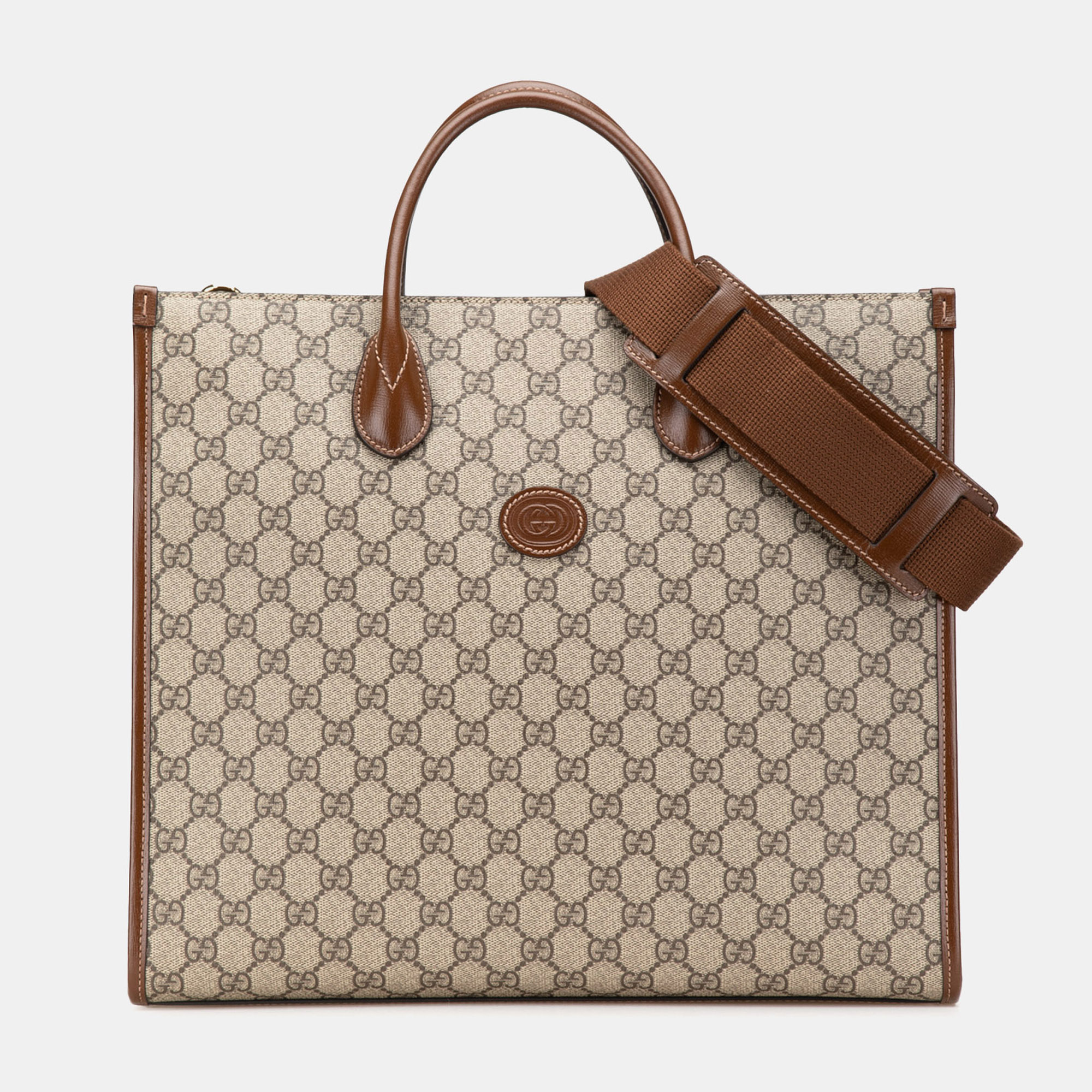 Gucci Beige Medium GG Supreme Azalea Calfskin Retro Interlocking G Tote
Gucci Beige Medium GG Supreme Azalea Calfskin Retro Interlocking G Tote