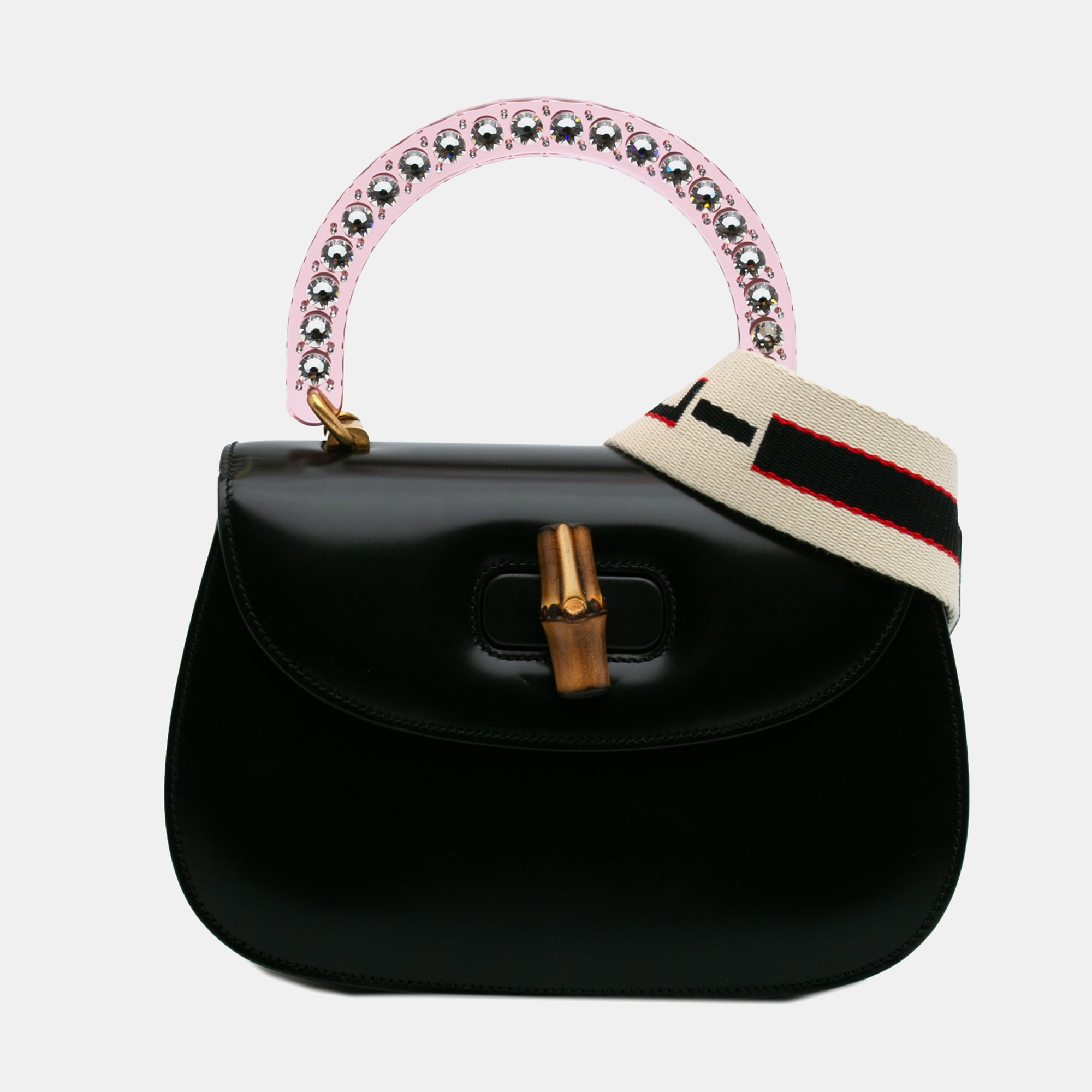 Gucci Black Limited Edition Medium Calfskin Acrylic Classic 2 Top Handle Bag
Gucci Black Limited Edition Medium Calfskin Acrylic Classic 2 Top Handle Bag