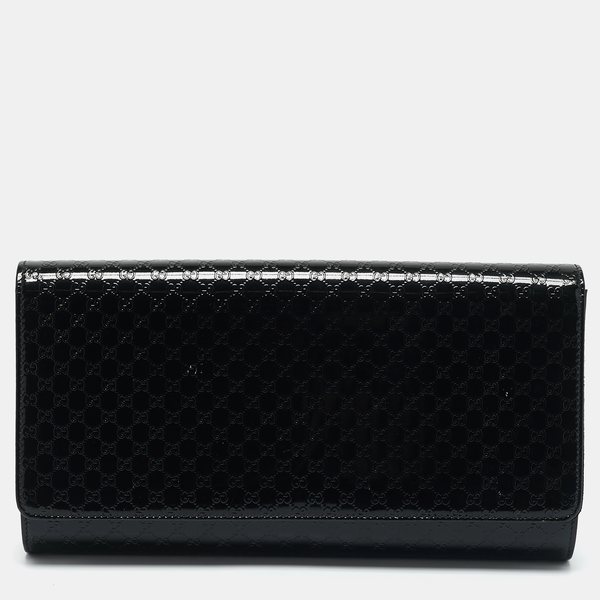Gucci Black Microguccissima Patent Leather Medium Broadway Clutch
Gucci Black Microguccissima Patent Leather Medium Broadway Clutch