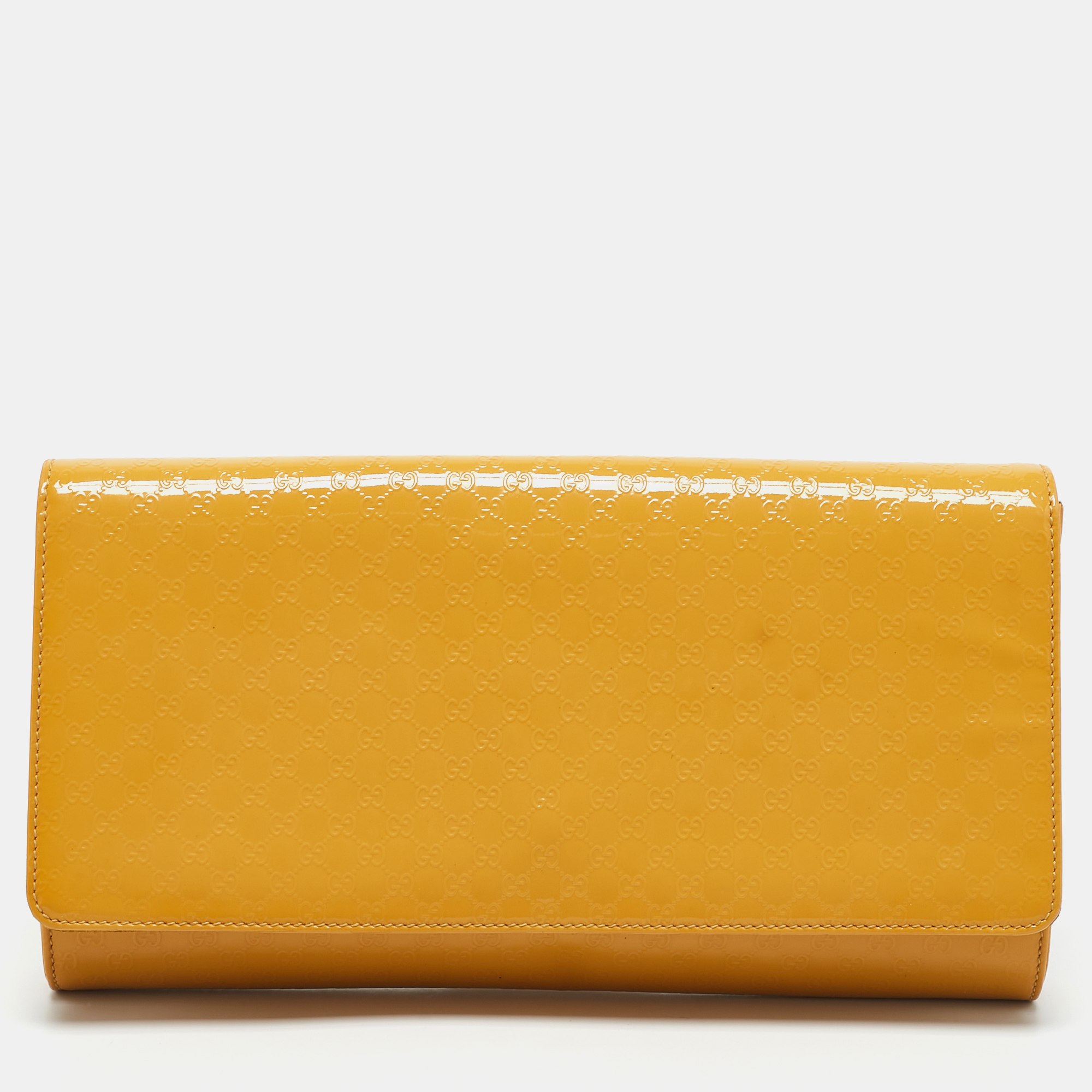 Gucci Yellow Microguccissima Patent Leather Medium Broadway Clutch
Gucci Yellow Microguccissima Patent Leather Medium Broadway Clutch