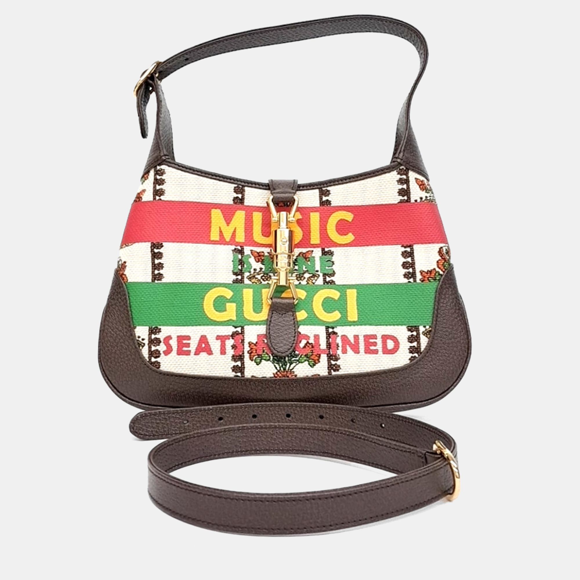Gucci Multicolor Canvas and Leather Jackie 1961 Small Hobo Bag
Gucci Multicolor Canvas and Leather Jackie 1961 Small Hobo Bag