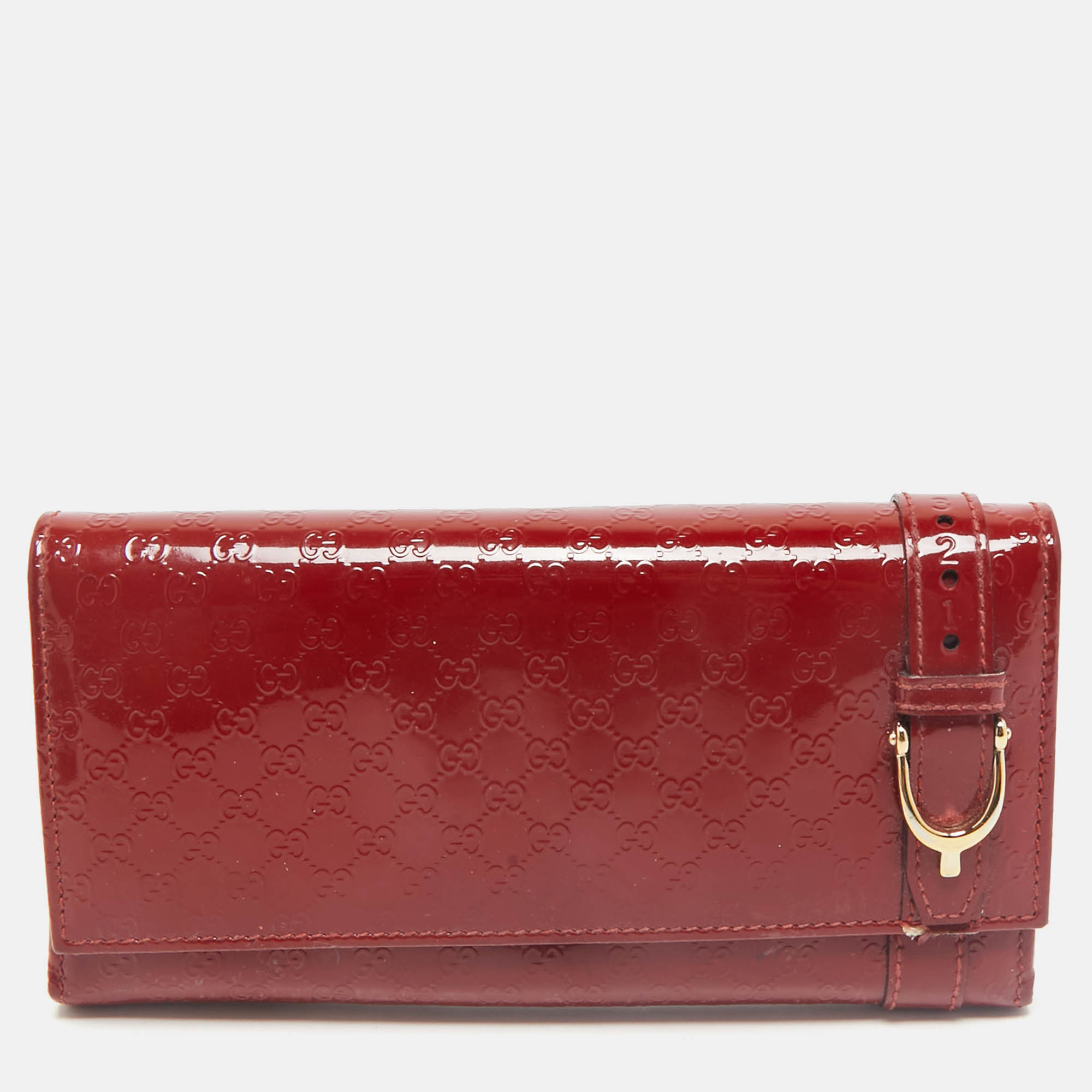 Gucci Red Microguccissima Patent Leather Nice Continental Wallet
Gucci Red Microguccissima Patent Leather Nice Continental Wallet
