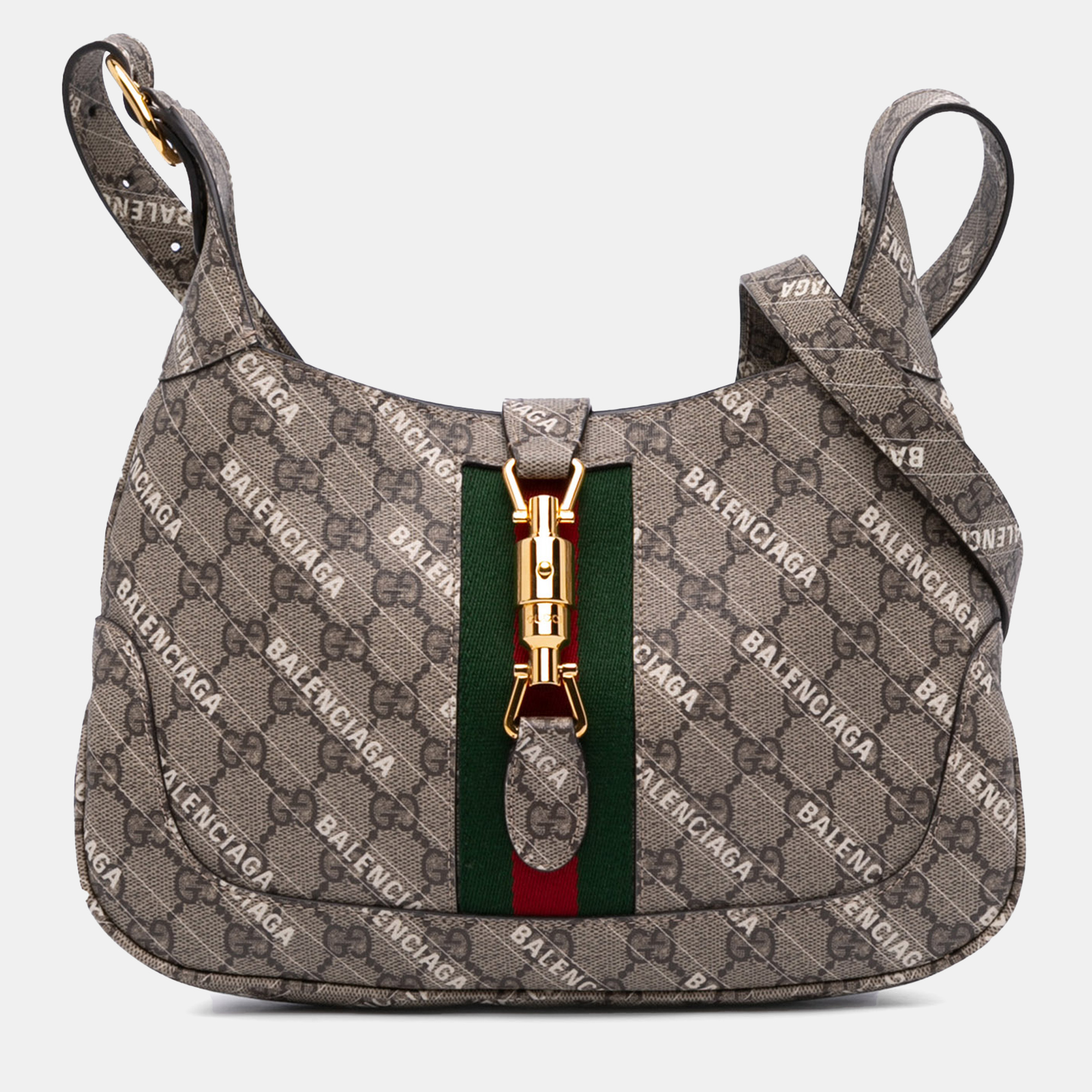 Gucci Balenciaga Brown The Hacker Project Small GG Supreme Web Jackie 1961
Gucci Balenciaga Brown The Hacker Project Small GG Supreme Web Jackie 1961