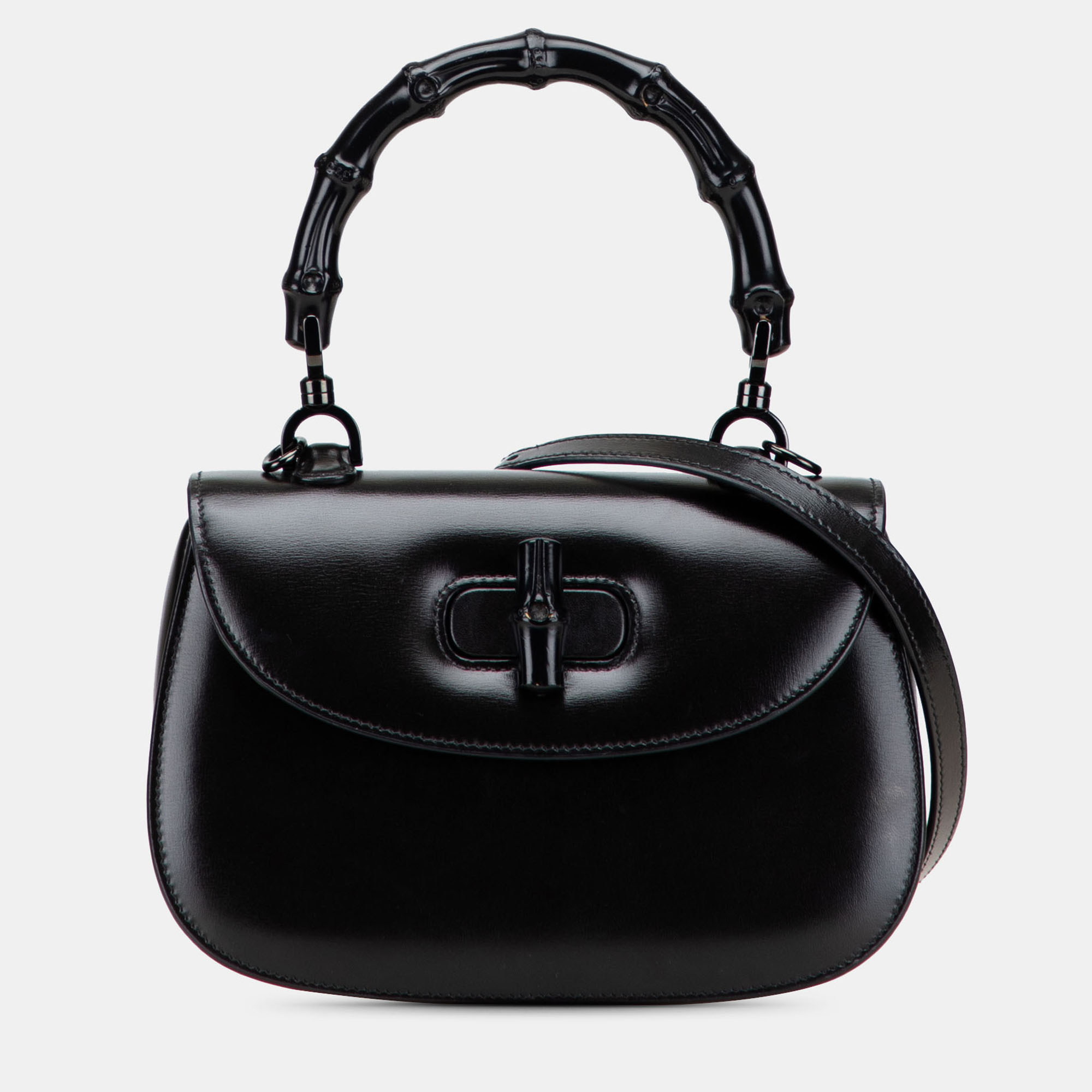 Gucci Black Small Calfskin 1947 Bamboo Top Handle Bag
Gucci Black Small Calfskin 1947 Bamboo Top Handle Bag