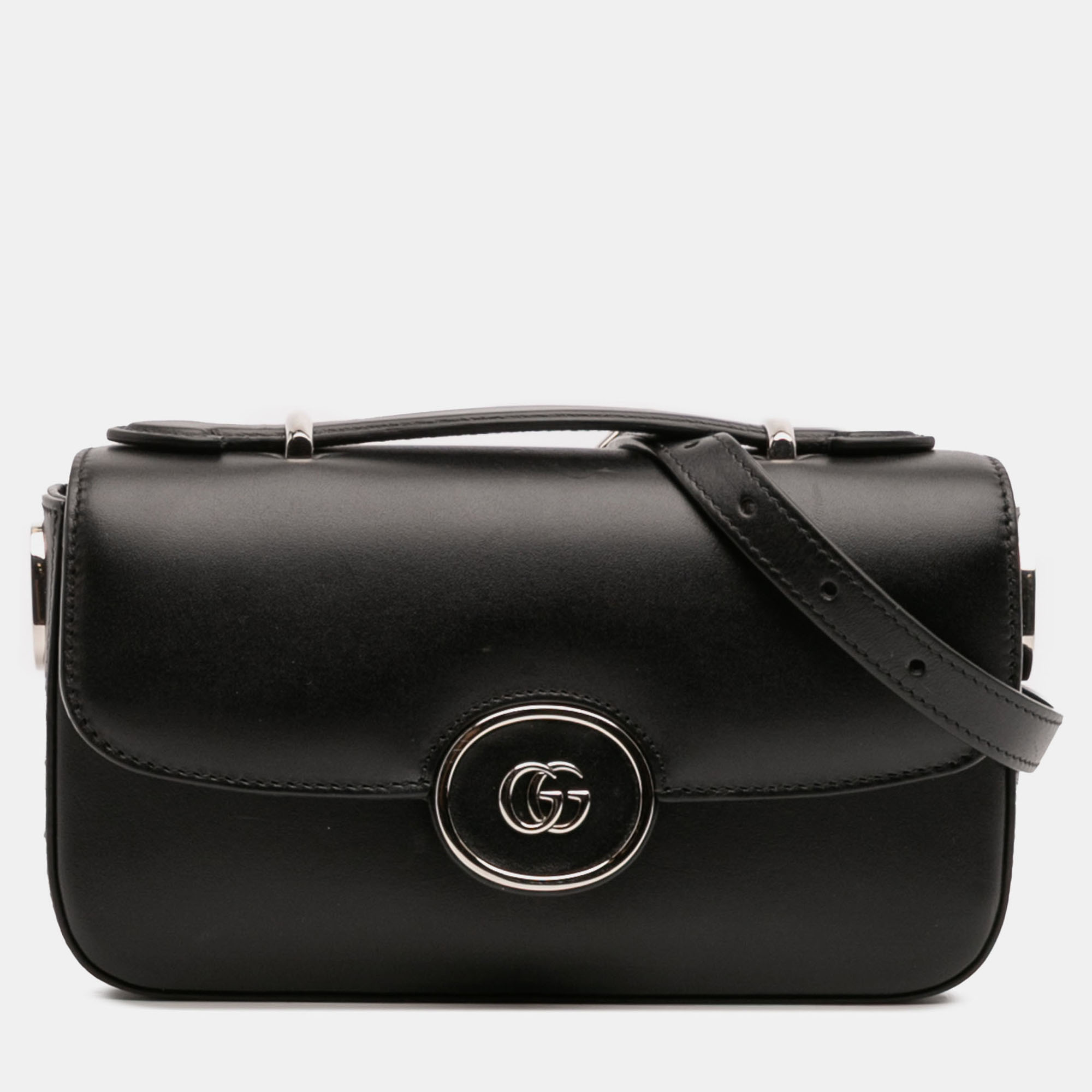 Gucci Black Mini Leather Petite GG Satchel 
Gucci Black Mini Leather Petite GG Satchel