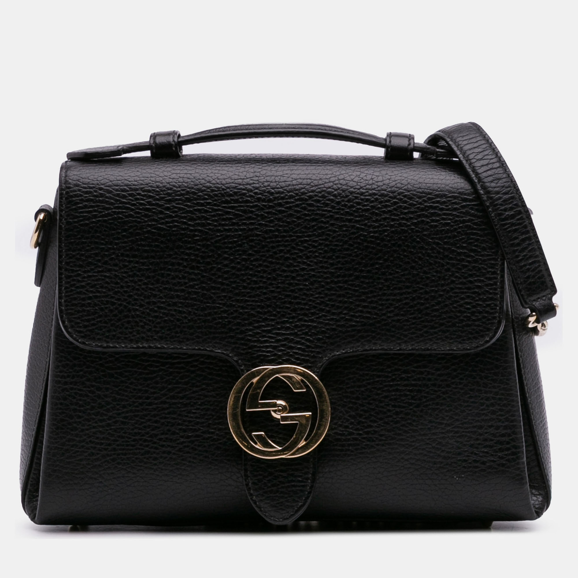 Gucci Black Small Dollar Calf Interlocking G Satchel
Gucci Black Small Dollar Calf Interlocking G Satchel