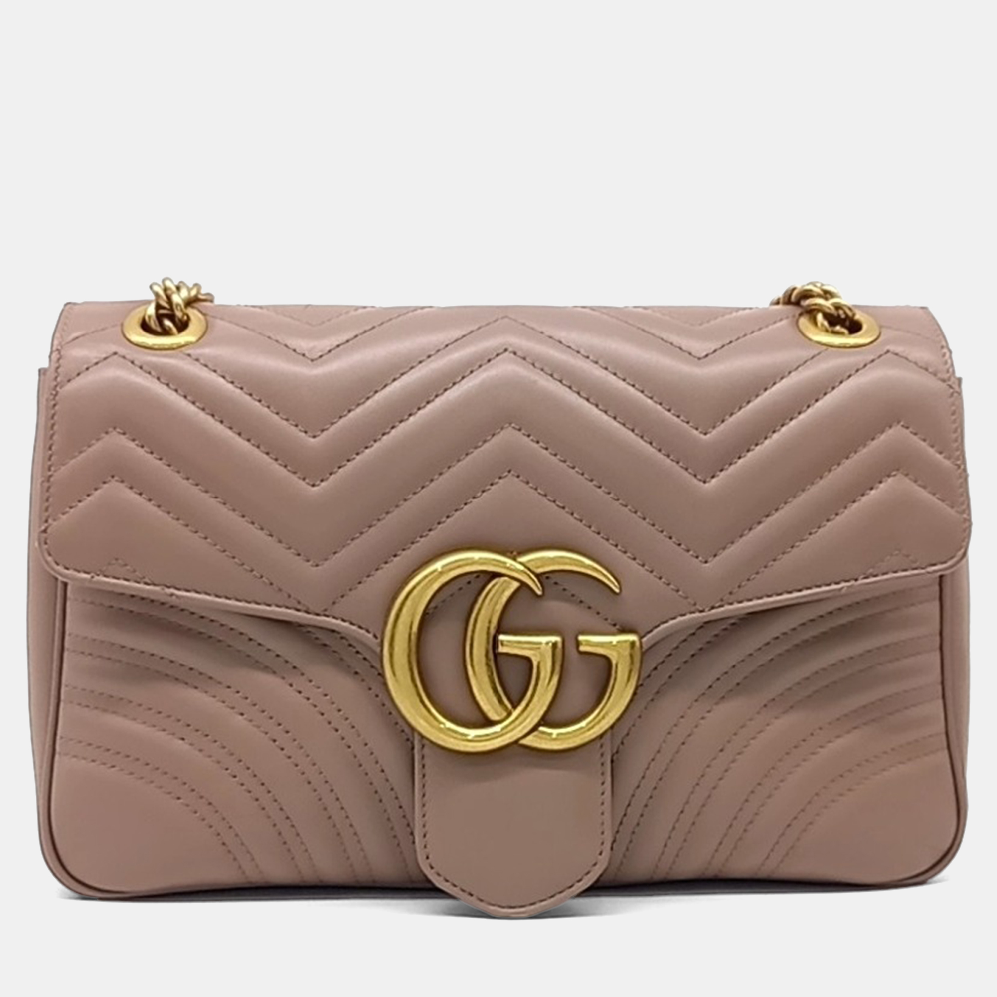 Gucci Beige Leather Marmont Matrasse Shoulder Bag
Gucci Beige Leather Marmont Matrasse Shoulder Bag