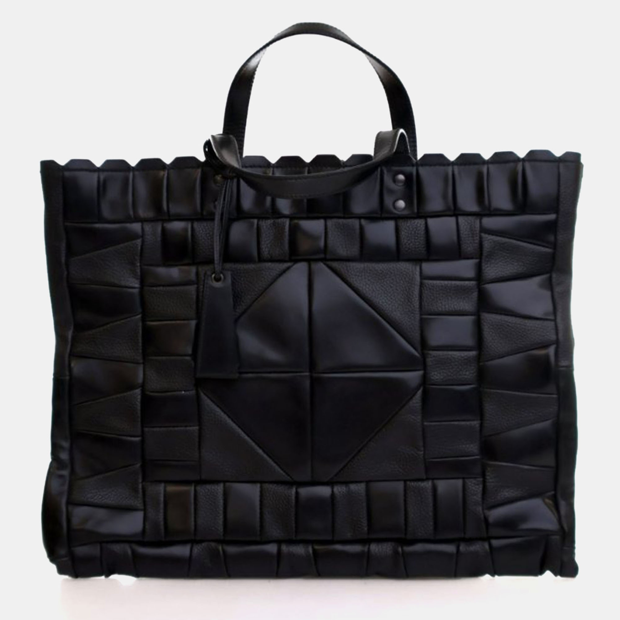 Gucci Calfskin Patchwork Tote, Black 
Gucci Calfskin Patchwork Tote, Black