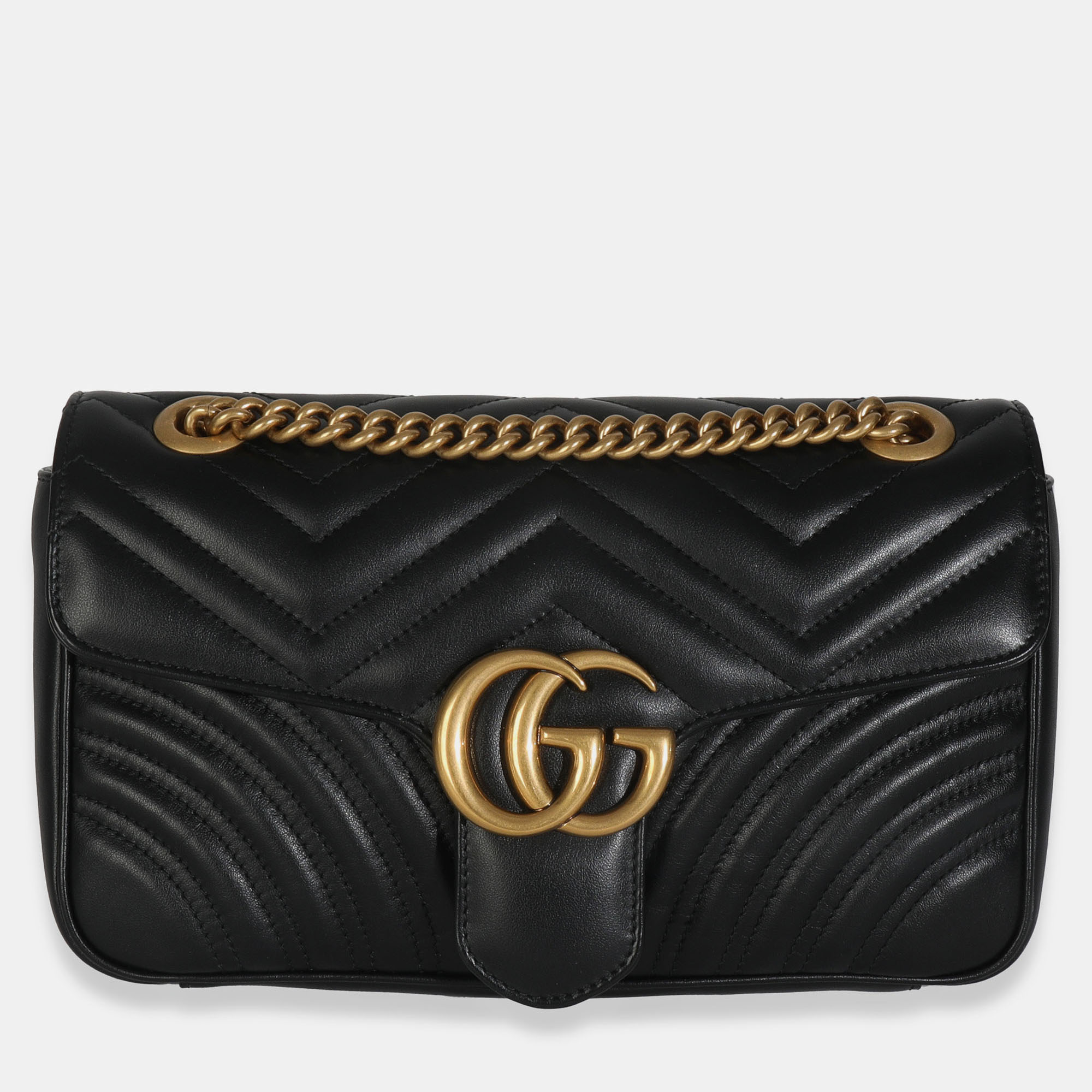 Gucci Black Calfskin Matelasse Medium GG Marmont Shoulder Bag
Gucci Black Calfskin Matelasse Medium GG Marmont Shoulder Bag
