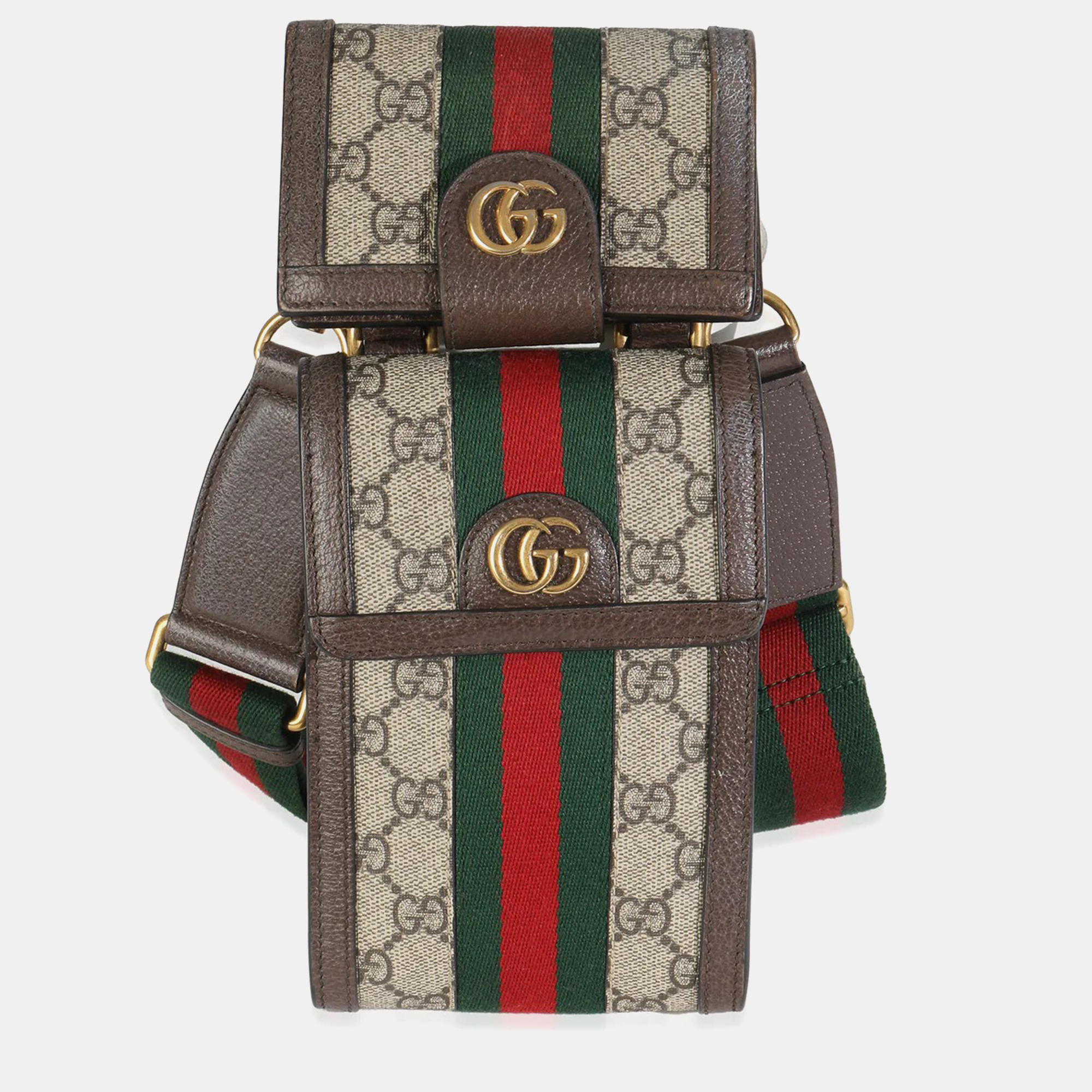 Gucci GG Supreme Monogram Web Mini Ophidia Detachable Wallet Crossbody Bag, Beige
Gucci GG Supreme Monogram Web Mini Ophidia Detachable Wallet Crossbody Bag, Beige