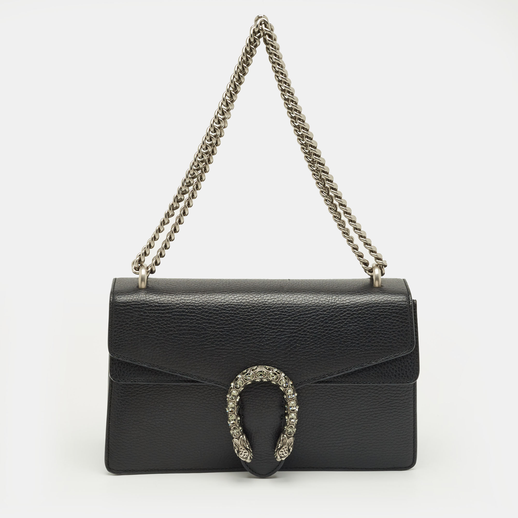 Gucci Black Leather Crystal Dionysus Shoulder Bag
Gucci Black Leather Crystal Dionysus Shoulder Bag