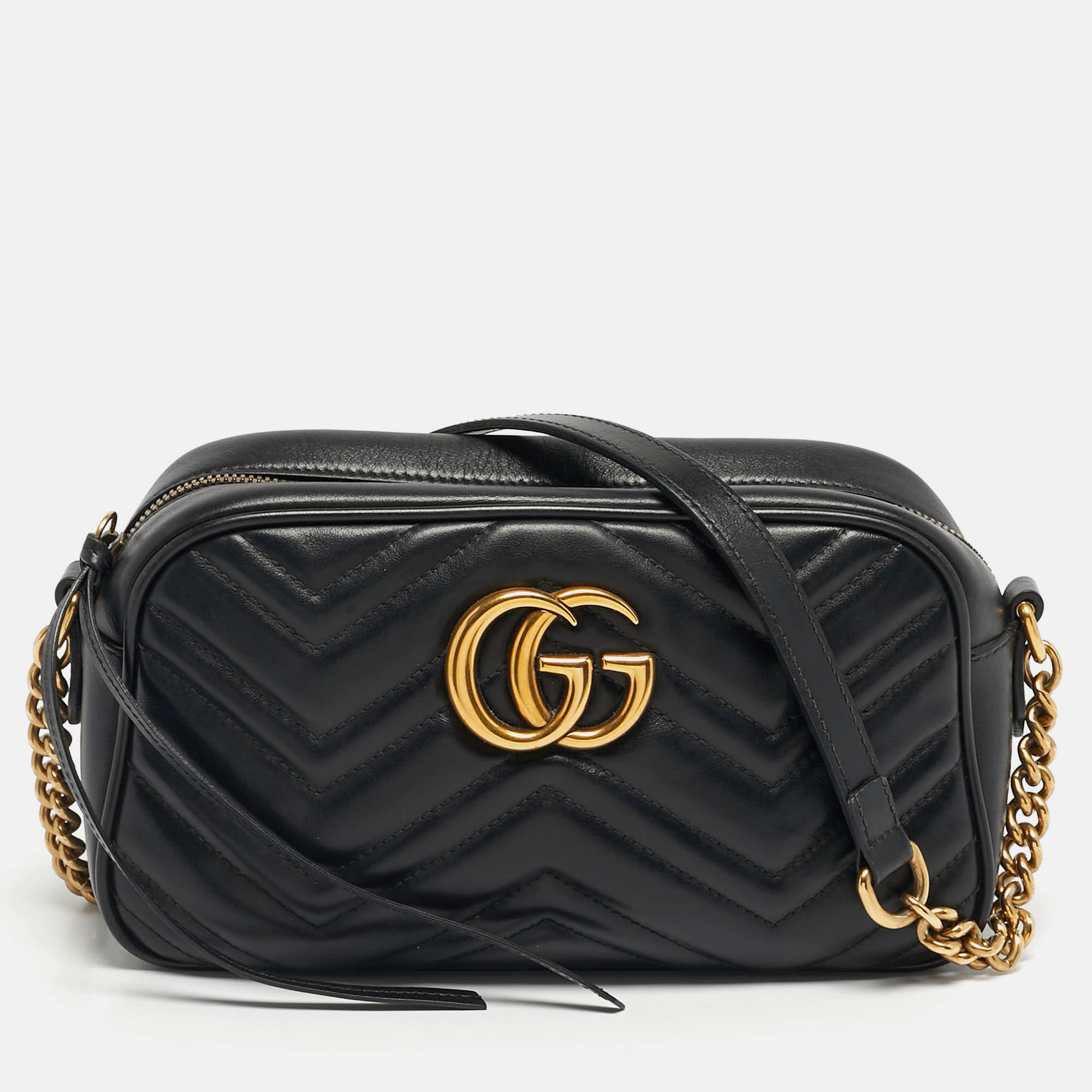 Gucci GG Marmont Small Black Matelassé Leather Crossbody Bag
Gucci GG Marmont Small Black Matelassé Leather Crossbody Bag