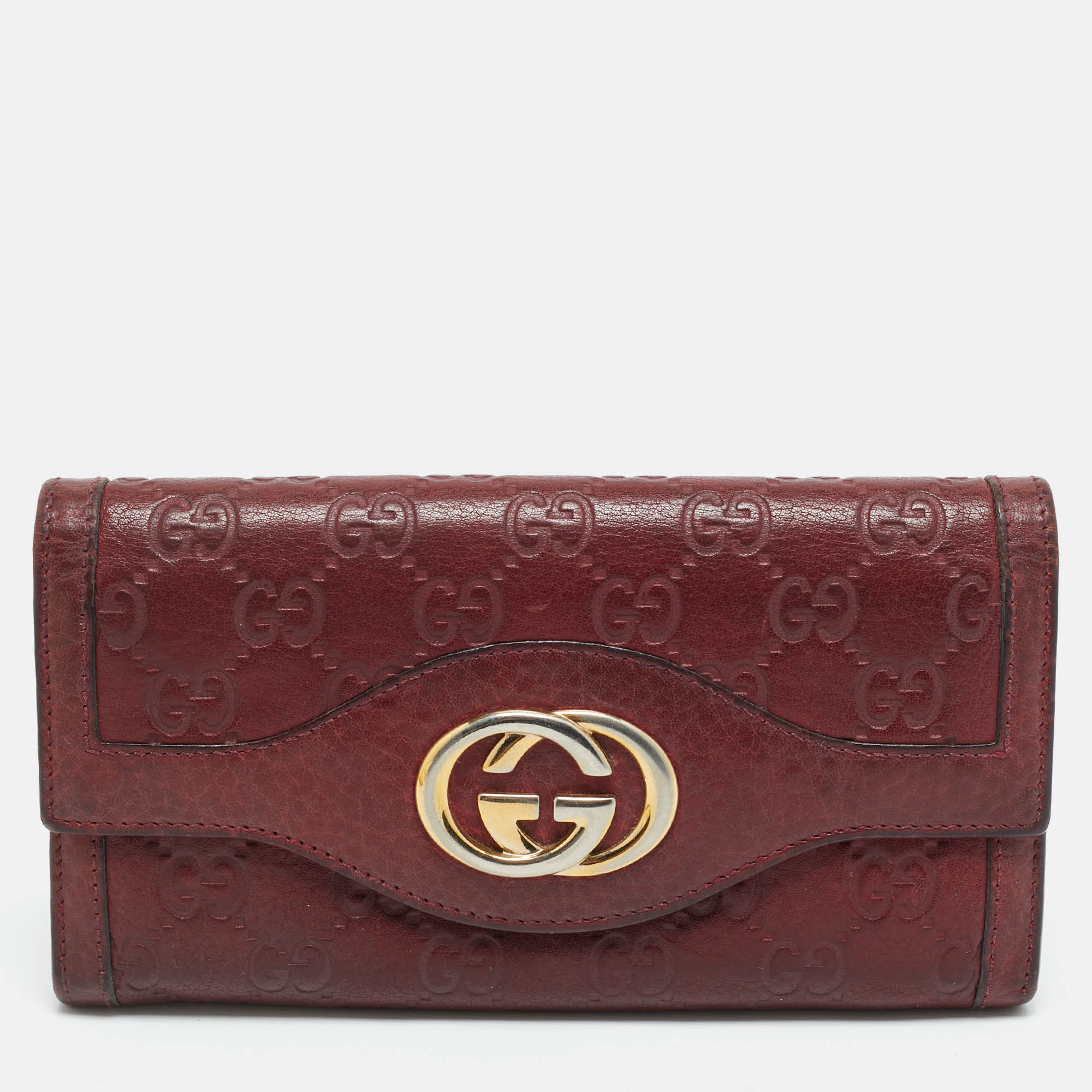 Gucci Sukey Burgundy Guccissima Leather Continental Wallet
Gucci Sukey Burgundy Guccissima Leather Continental Wallet