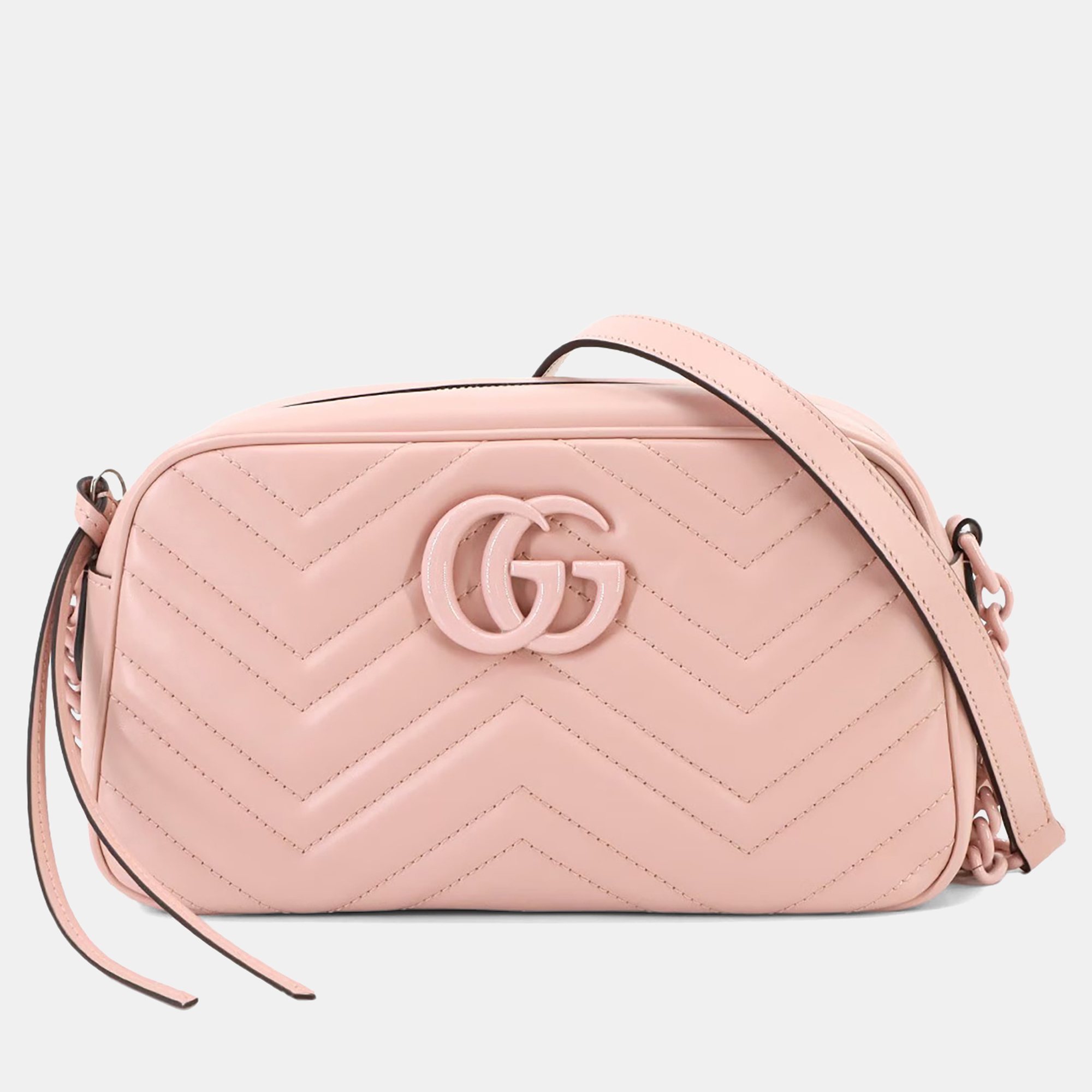 Gucci GG Marmont Small Pink Leather Shoulder Bag
Gucci GG Marmont Small Pink Leather Shoulder Bag