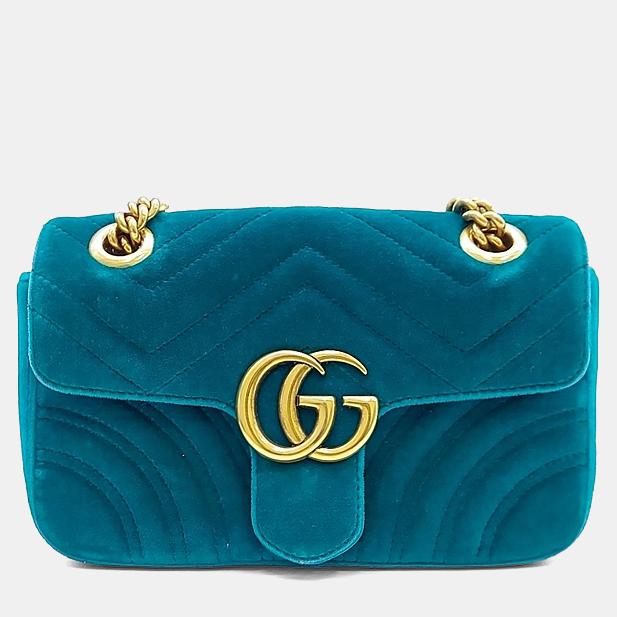 Gucci Blue Velvet Velvet Matrasse Mini Shoulder Bag
Gucci Blue Velvet Velvet Matrasse Mini Shoulder Bag