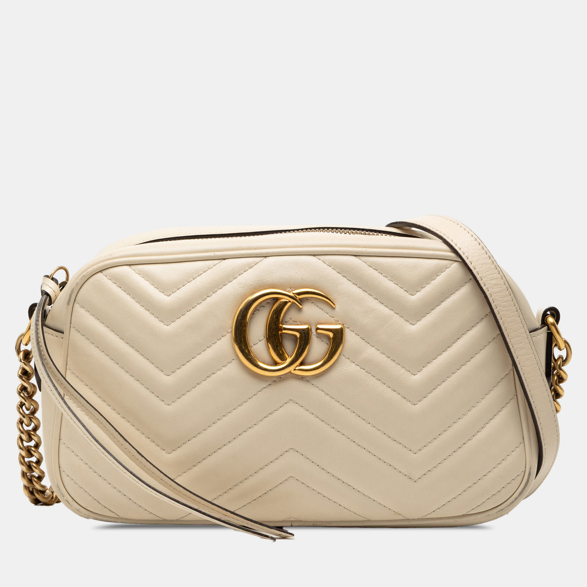 Gucci White Small GG Marmont Matelasse Leather Crossbody
Gucci White Small GG Marmont Matelasse Leather Crossbody
