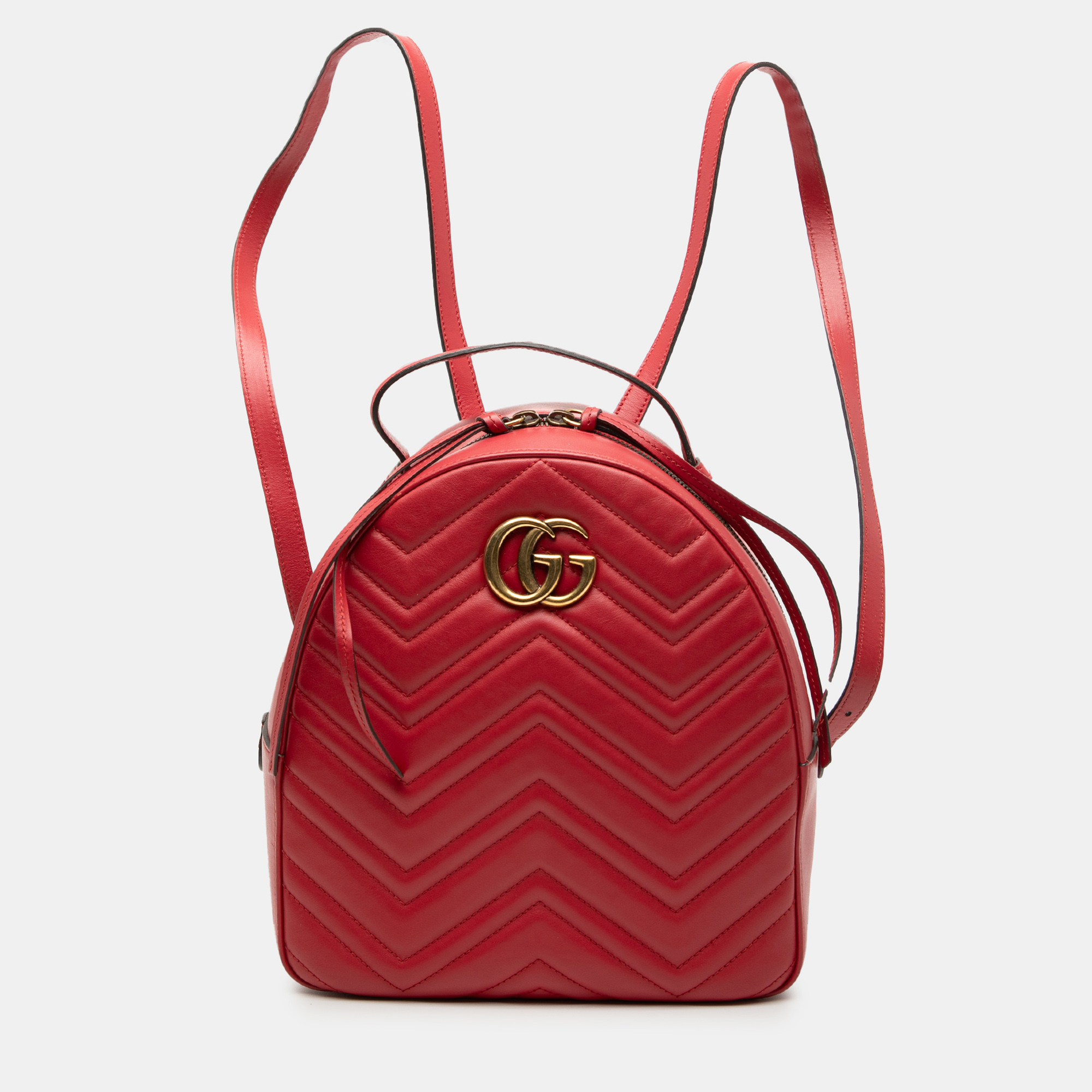 Gucci Red Small GG Marmont Matelasse Leather Backpack
Gucci Red Small GG Marmont Matelasse Leather Backpack