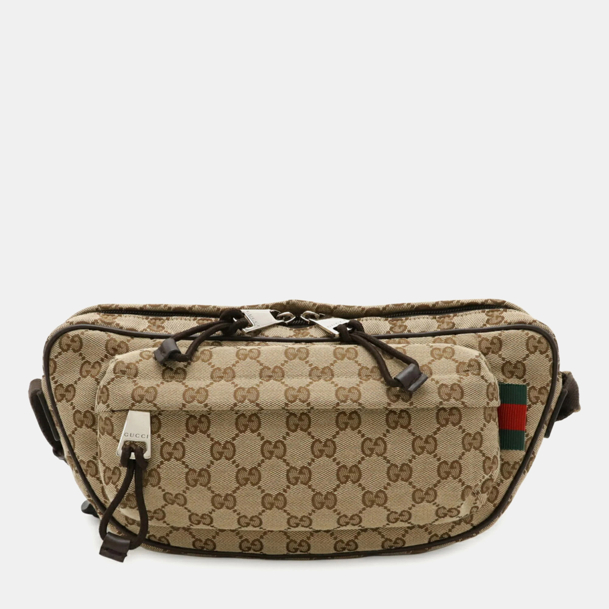 Gucci Gg Canvas Large Sling Bag Body Waist Crossbody Beige Dark Brown
Gucci Gg Canvas Large Sling Bag Body Waist Crossbody Beige Dark Brown