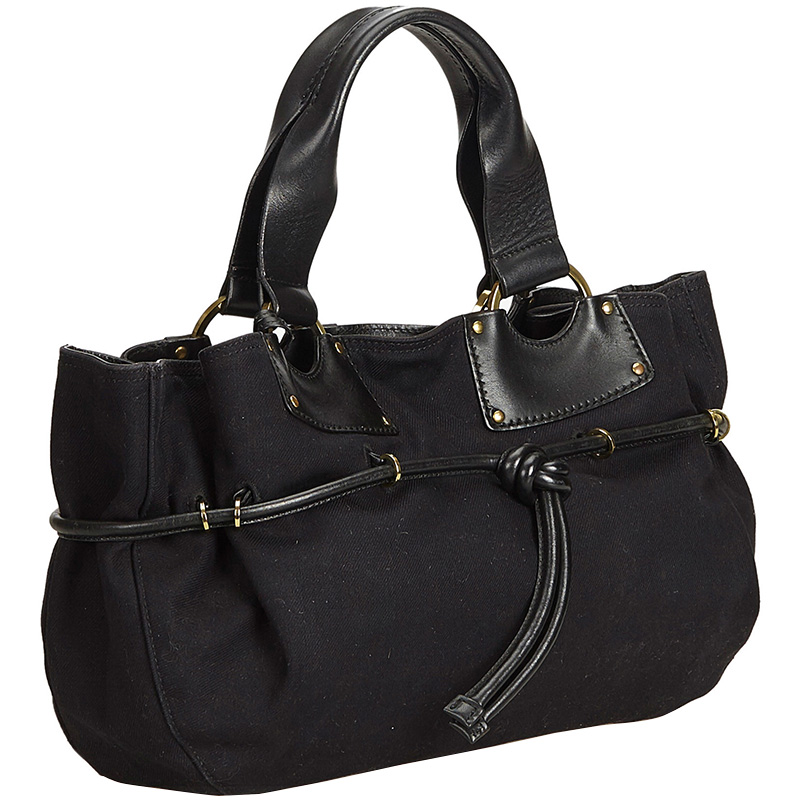 Gucci Black Canvas Tote Bag 
Gucci Black Canvas Tote Bag